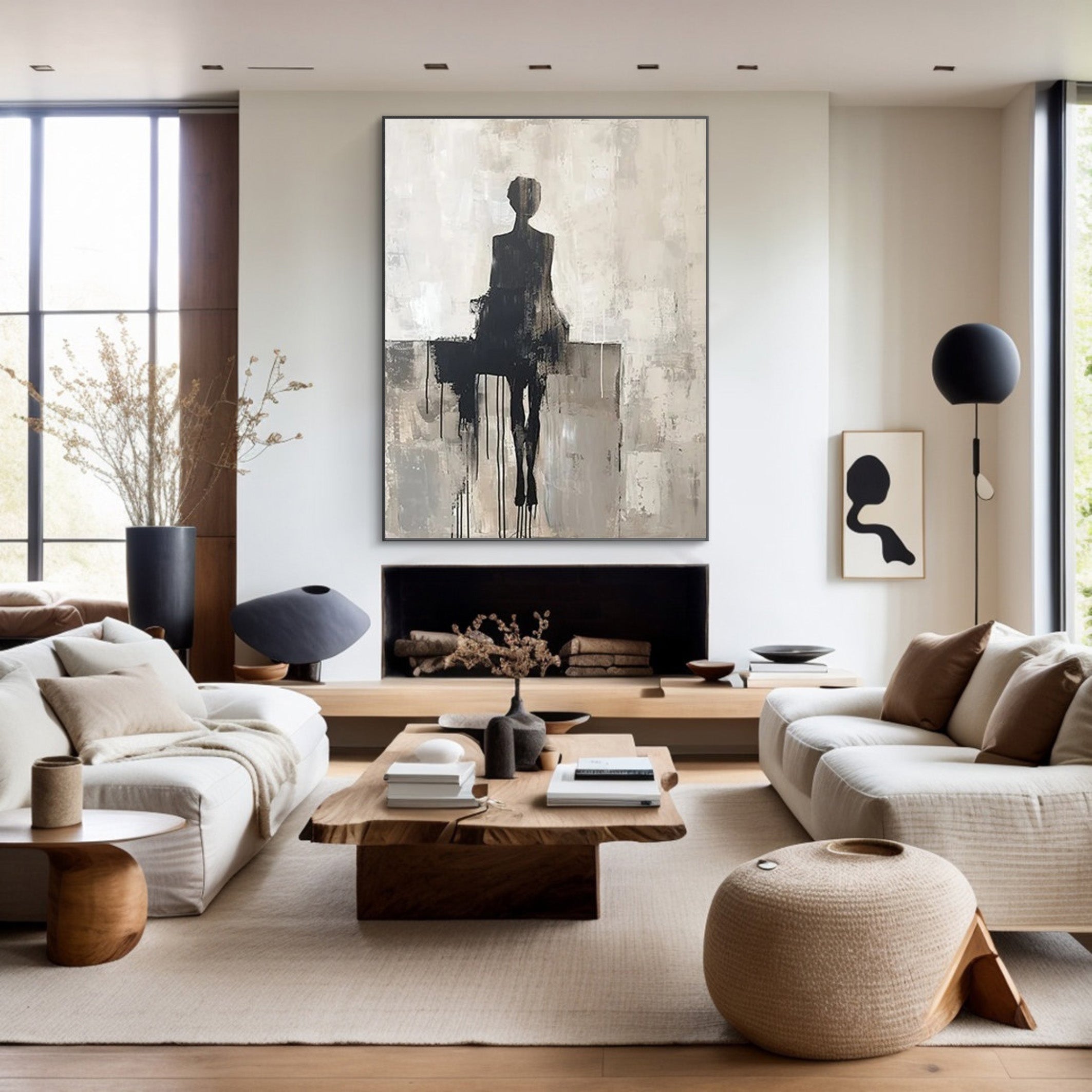 Echo of Self: Abstract Figure Painting, Contemporary Wall Art #BGA 125