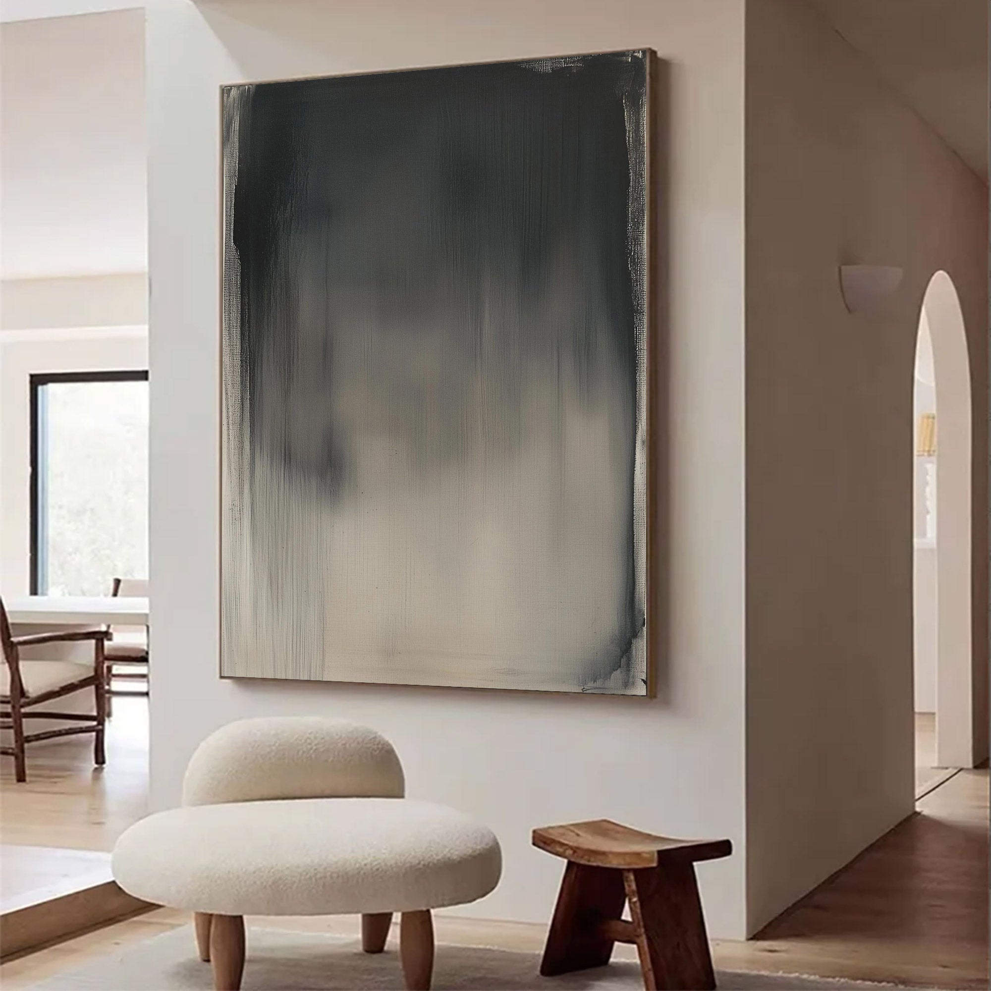 Modern Large Abstract Monochrome Art | ArtvistaGallery #WG 117