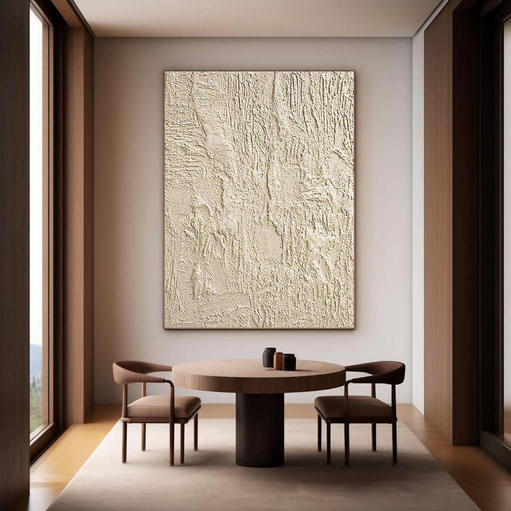 Beige & Brown Abstract Painting #CXA 024