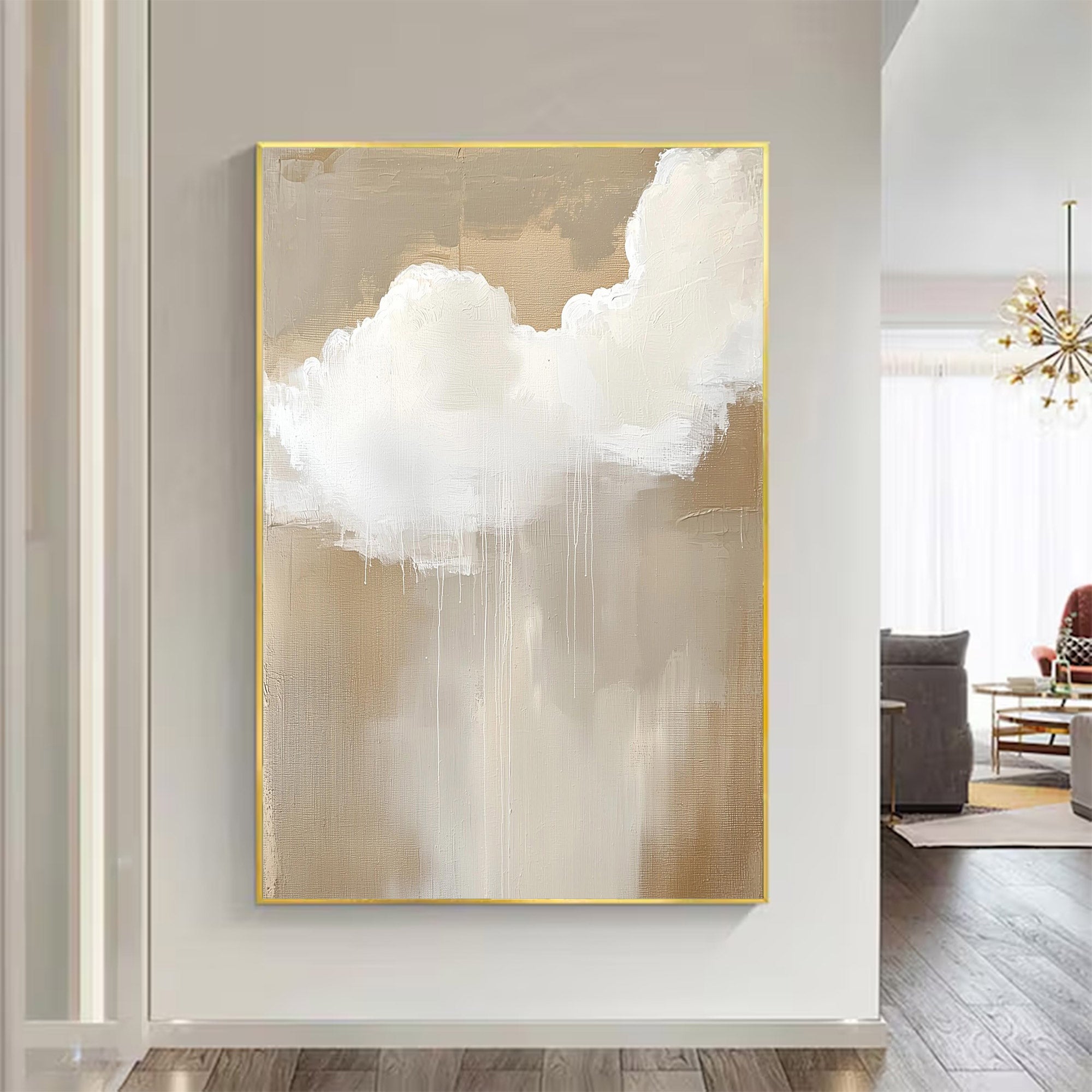 Modern Large Neutral Abstract Art | ArtvistaGallery #WG 119