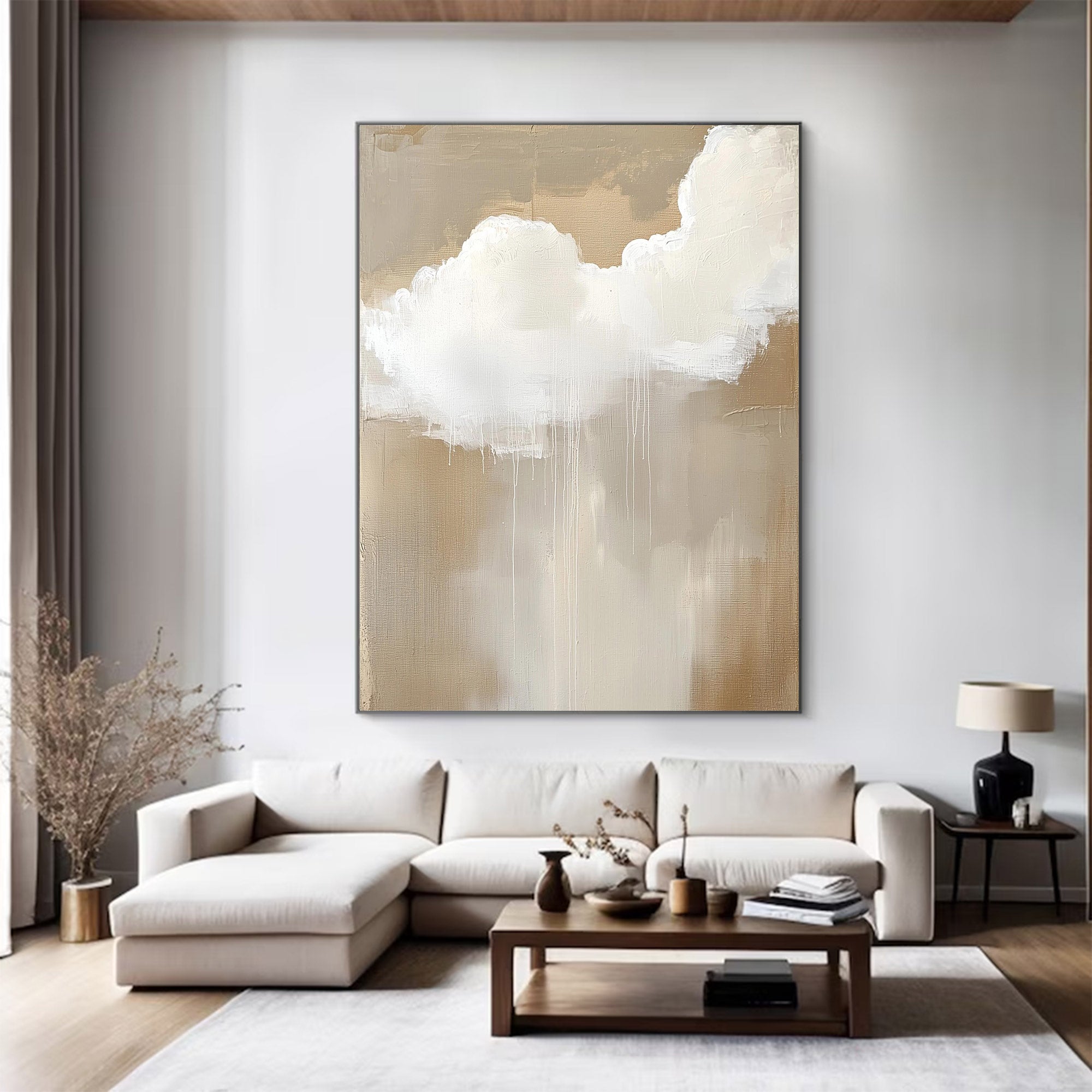 Modern Large Neutral Abstract Art | ArtvistaGallery #WG 119