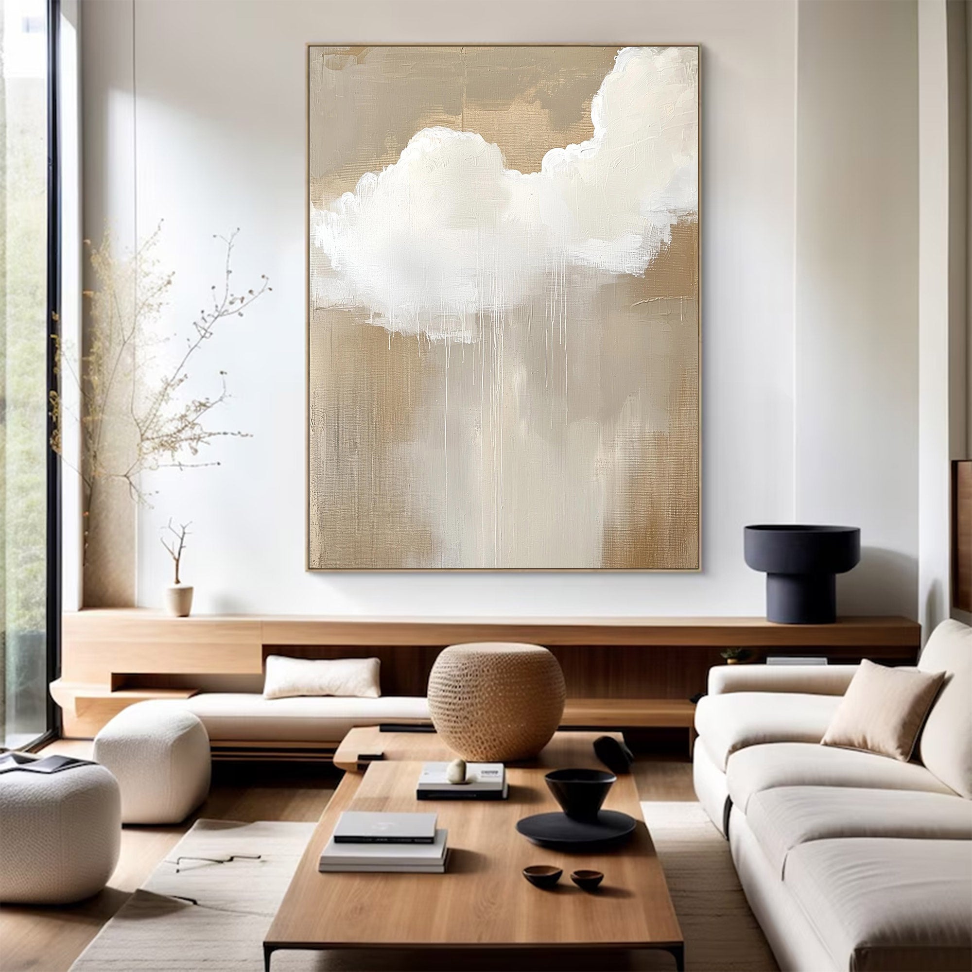 Modern Large Neutral Abstract Art | ArtvistaGallery #WG 119