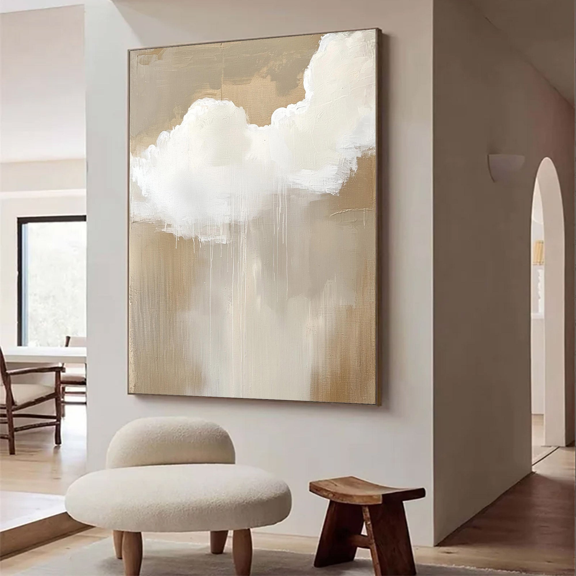 Modern Large Neutral Abstract Art | ArtvistaGallery #WG 119