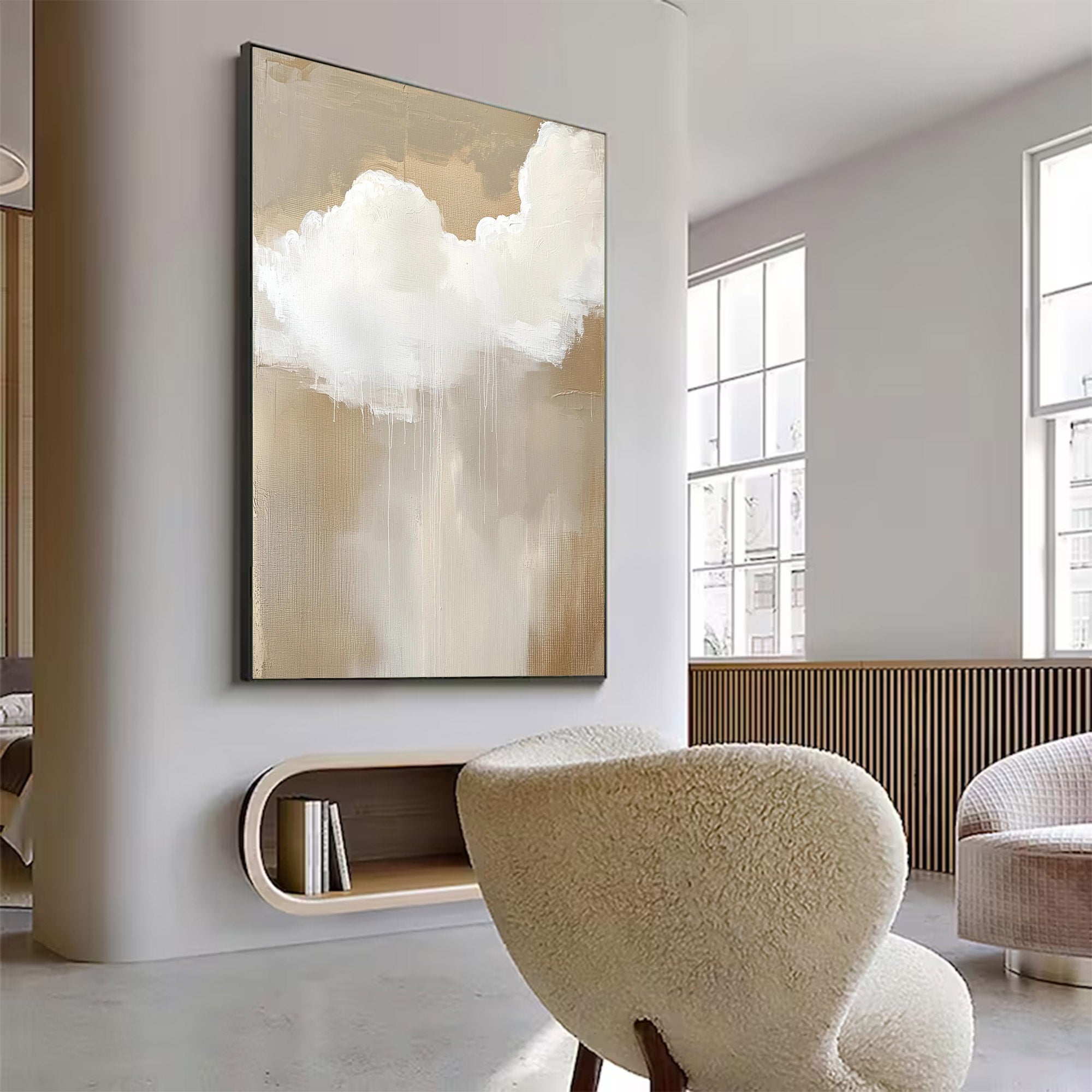 Modern Large Neutral Abstract Art | ArtvistaGallery #WG 119