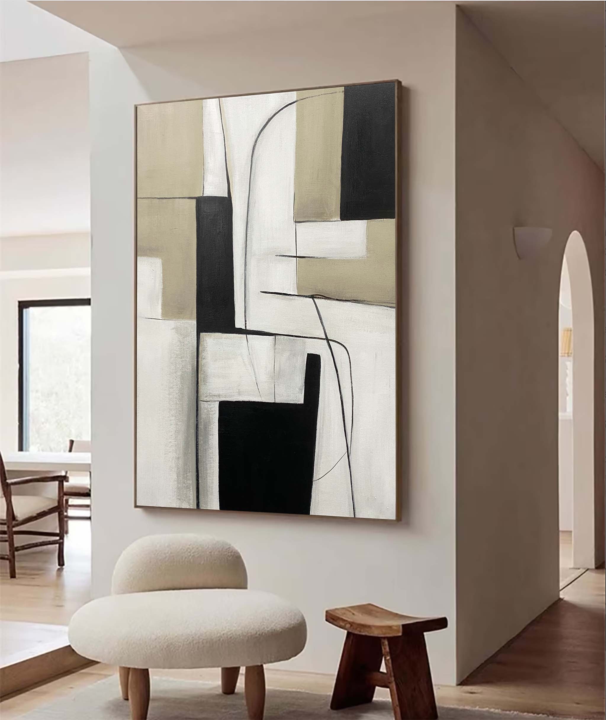 Modern Black and White Wall Art For Home Decor #BWA 005