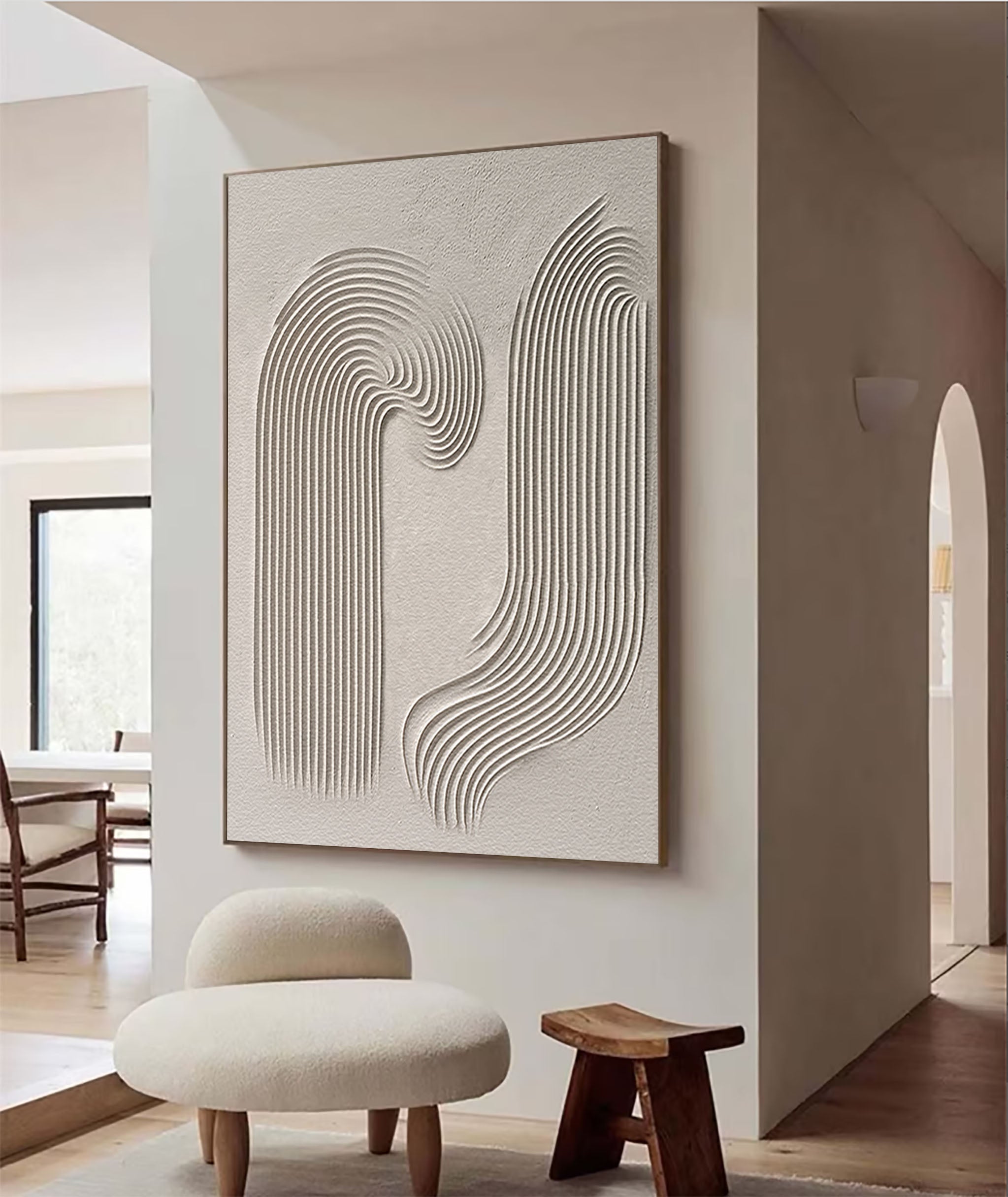 Beige & Brown Minimalist Painting #BBM 007