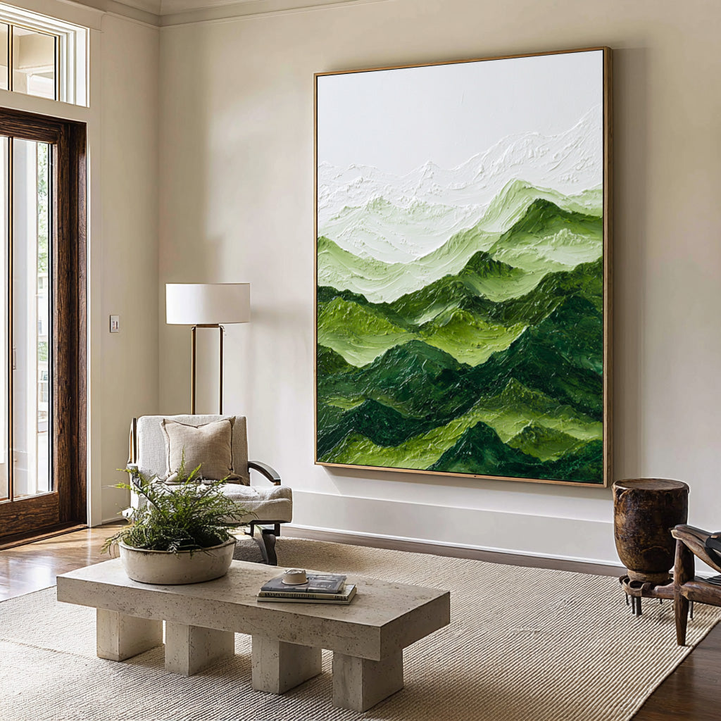 Large Textured Impasto Mountain Art | ArtvistaGallery #WAB 001