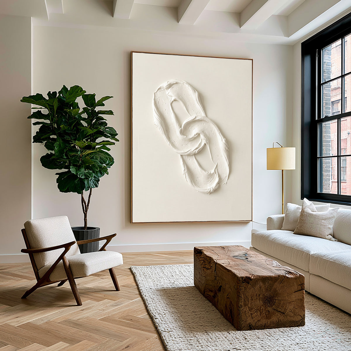An Endless Gesture Large White Textured Abstract Wall Art Sculptural Relief Contemporary Minimalist Artwork