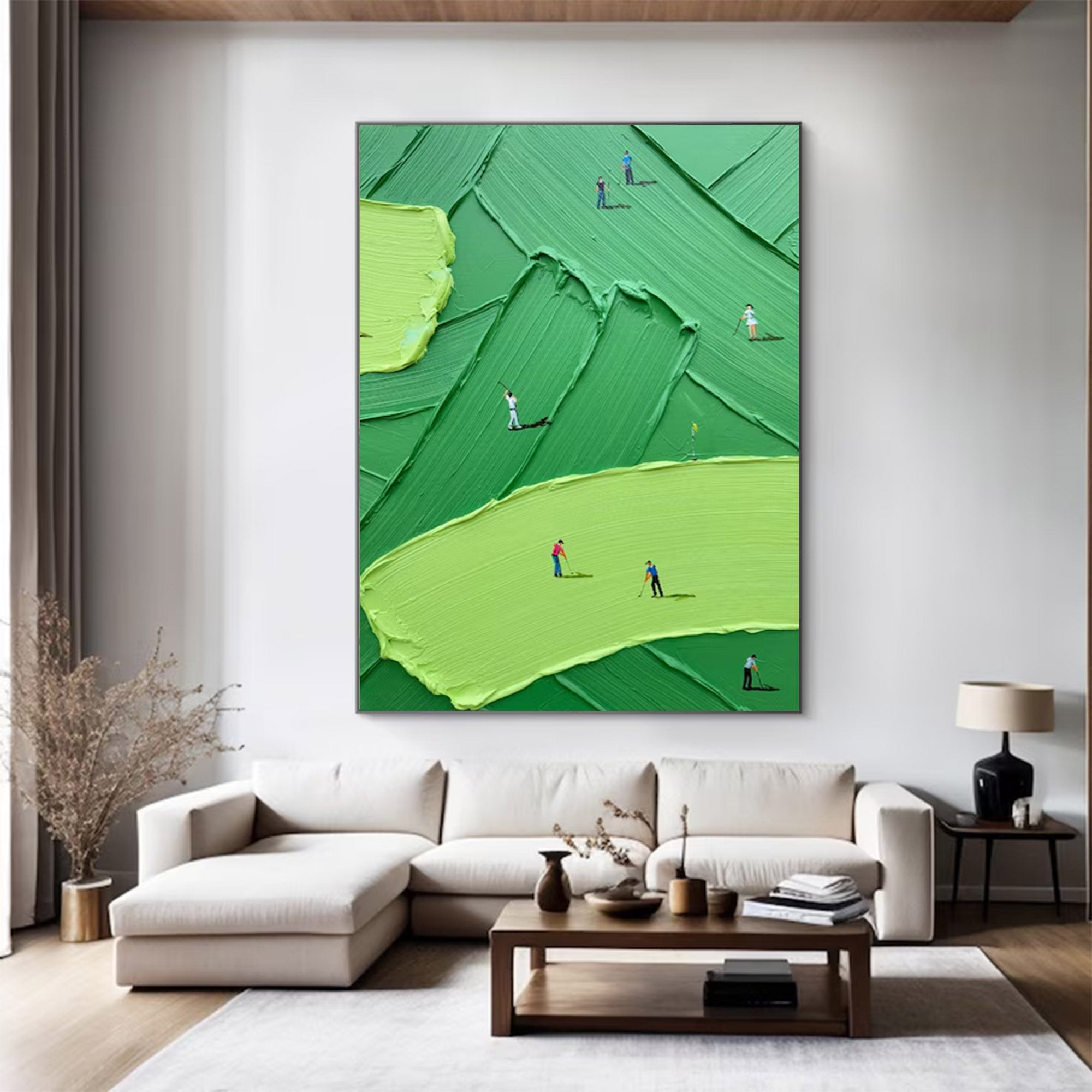 Large Textured Impasto Golf Painting | ArtvistaGallery #WG 098
