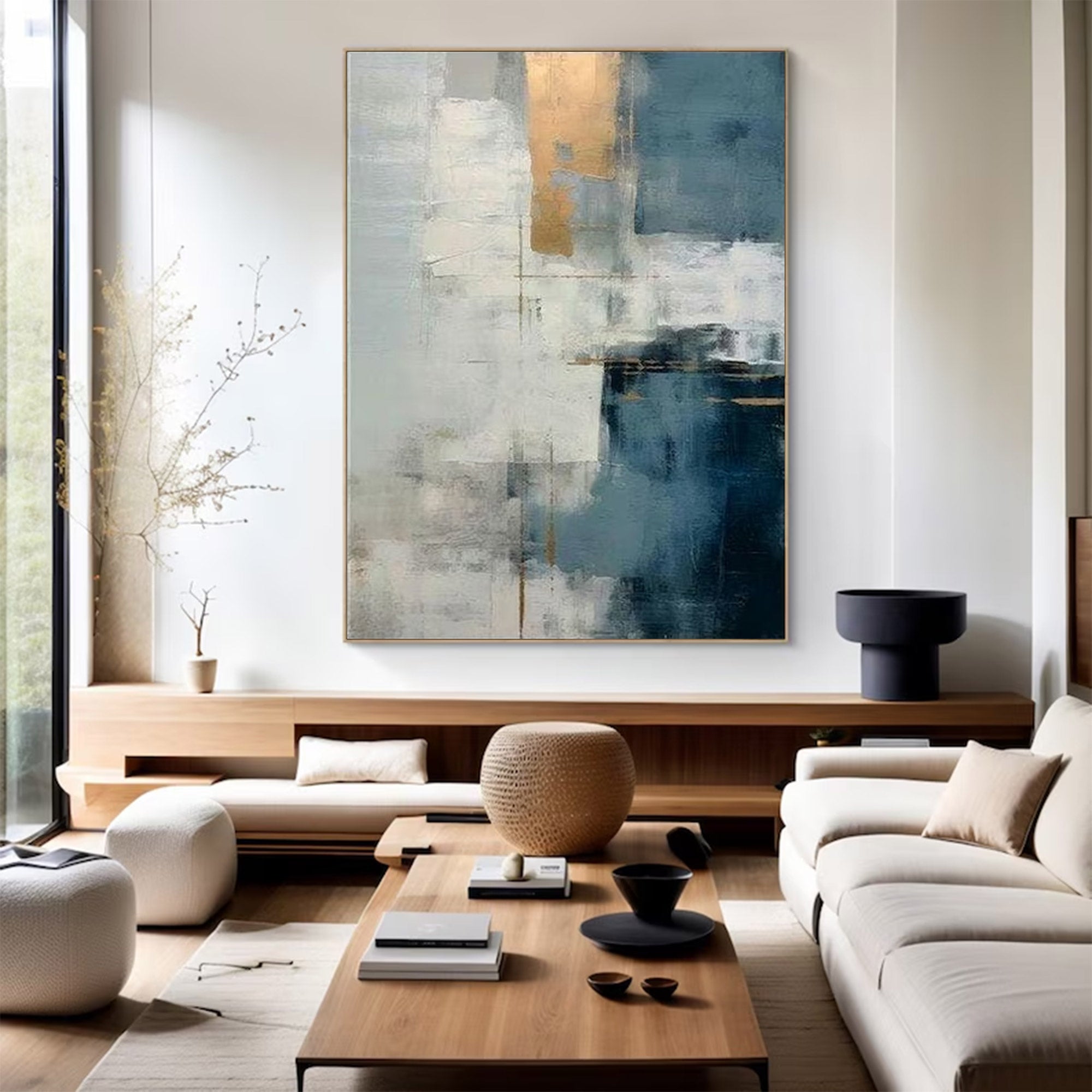 Modern Large Abstract Color Block Art | ArtvistaGallery #WGA 003