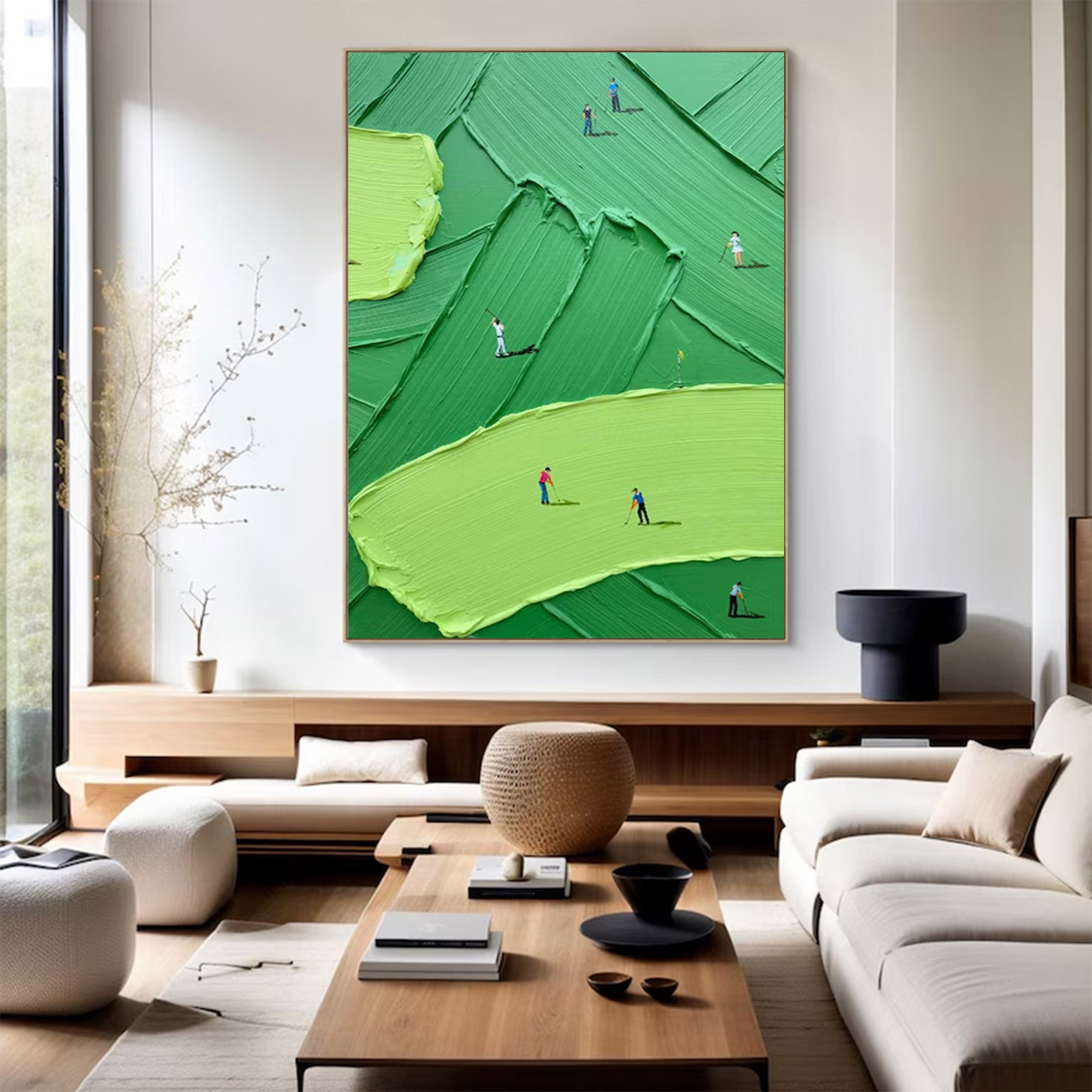 Large Textured Impasto Golf Painting | ArtvistaGallery #WG 098