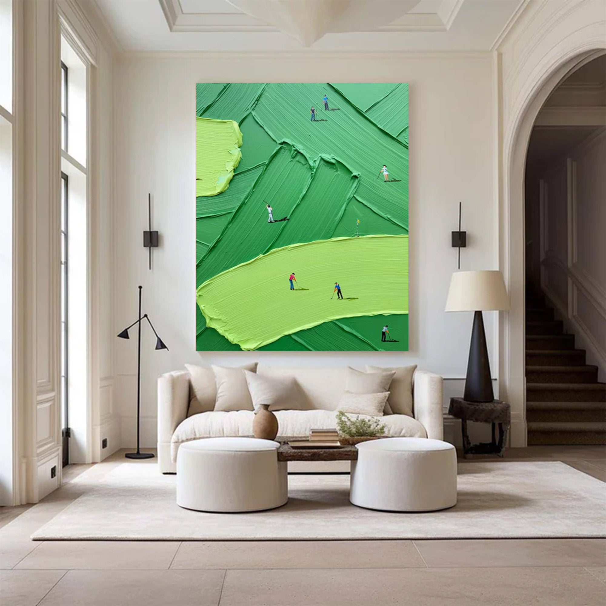 Large Textured Impasto Golf Painting | ArtvistaGallery #WG 098