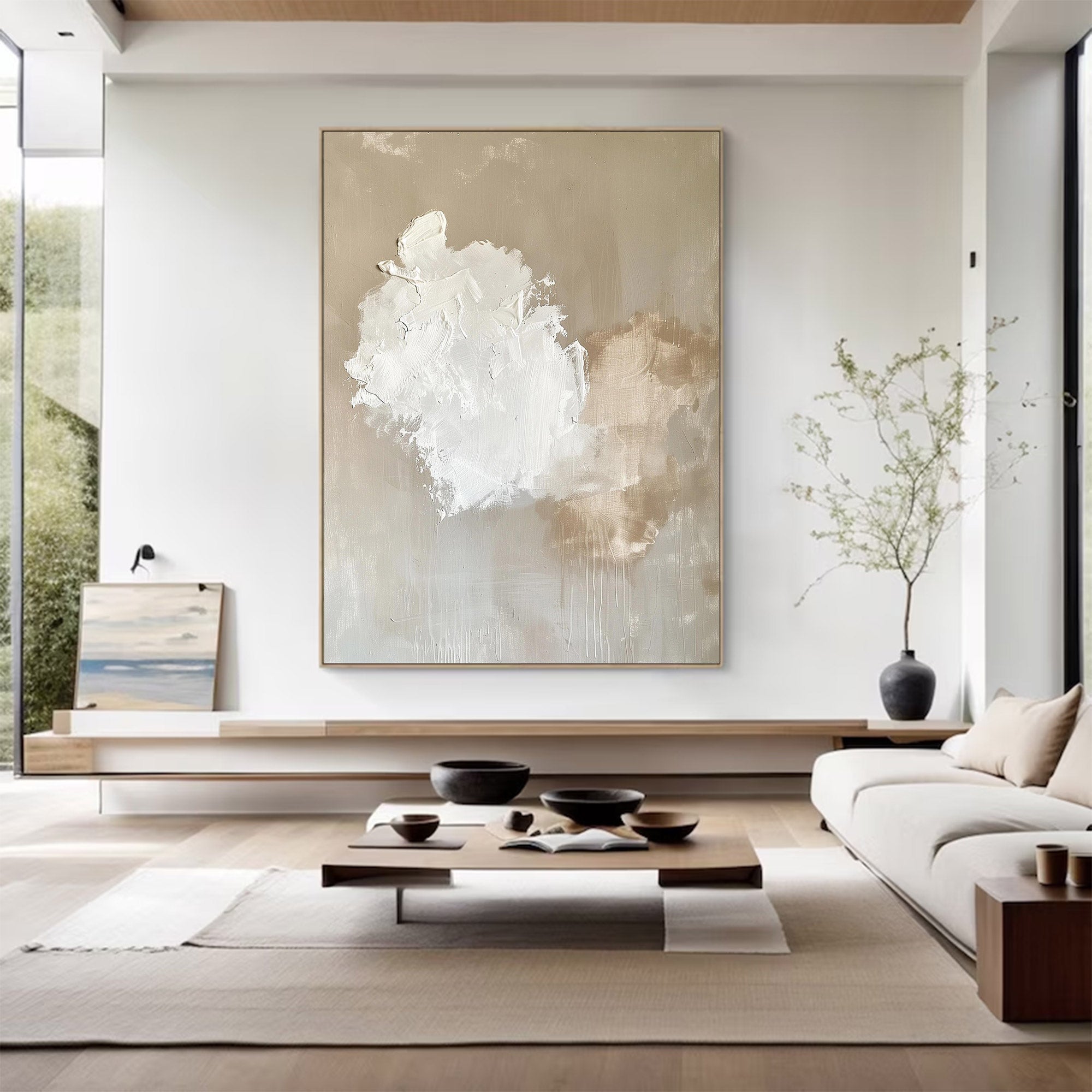 Large Abstract Minimalist Cloud Art | ArtvistaGallery #WG 121