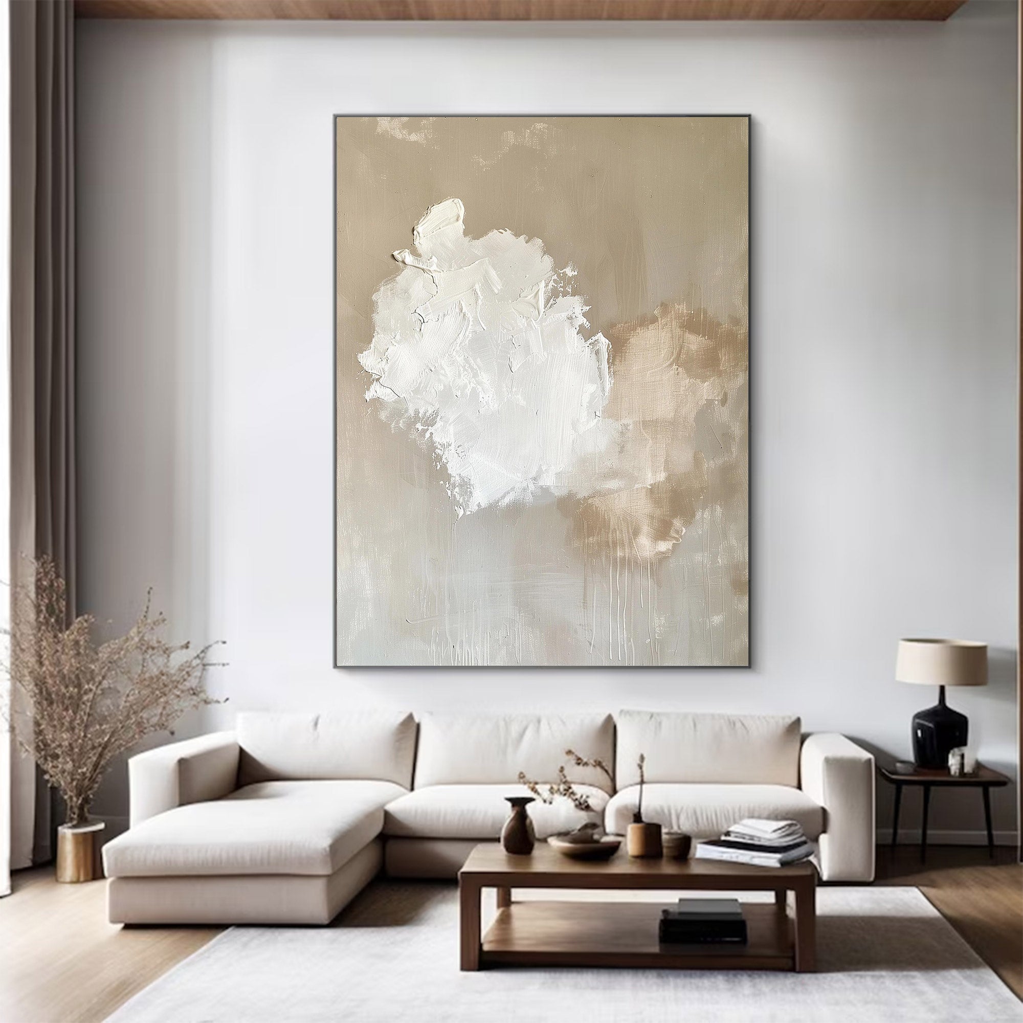 Large Abstract Minimalist Cloud Art | ArtvistaGallery #WG 121
