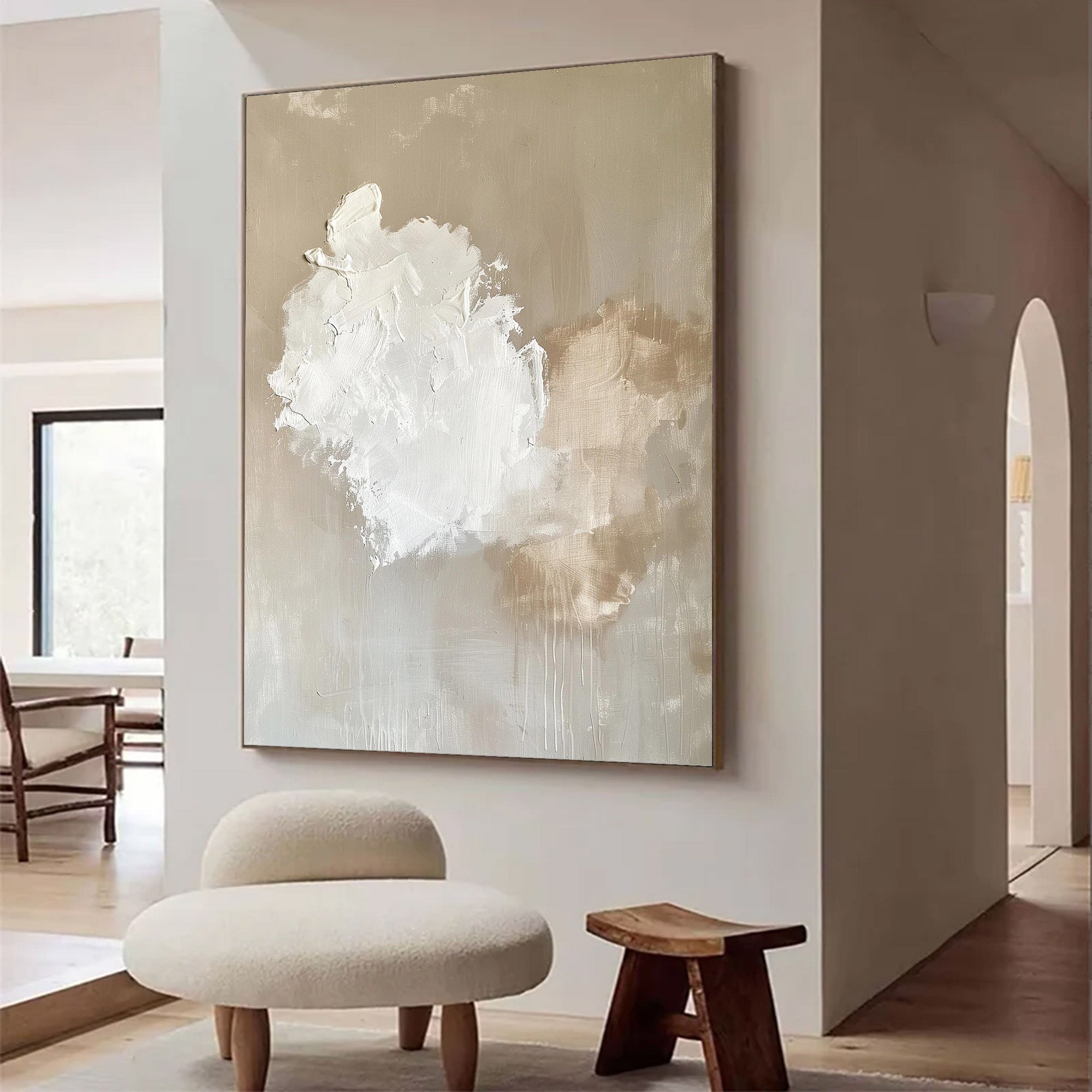 Large Abstract Minimalist Cloud Art | ArtvistaGallery #WG 121