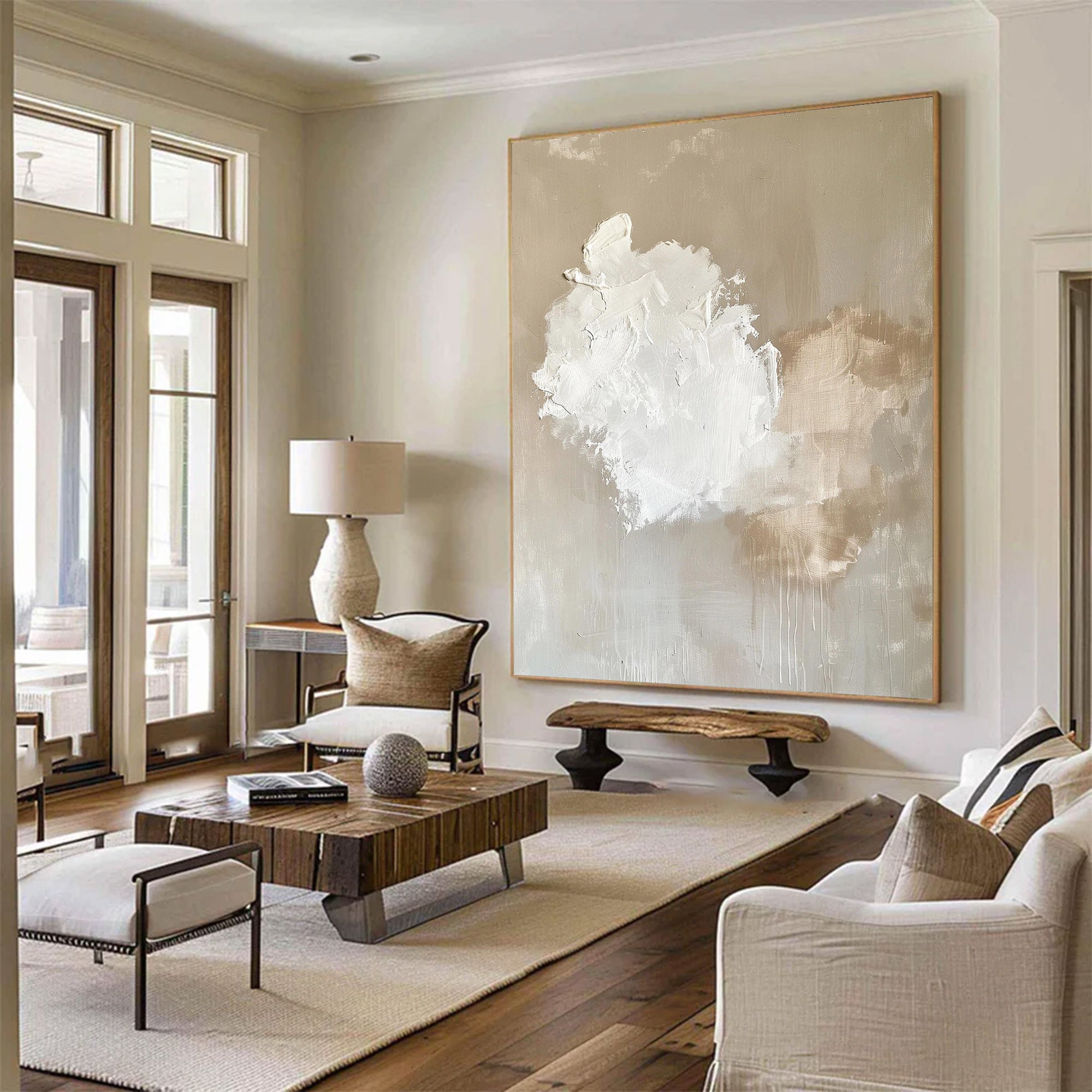 Large Abstract Minimalist Cloud Art | ArtvistaGallery #WG 121