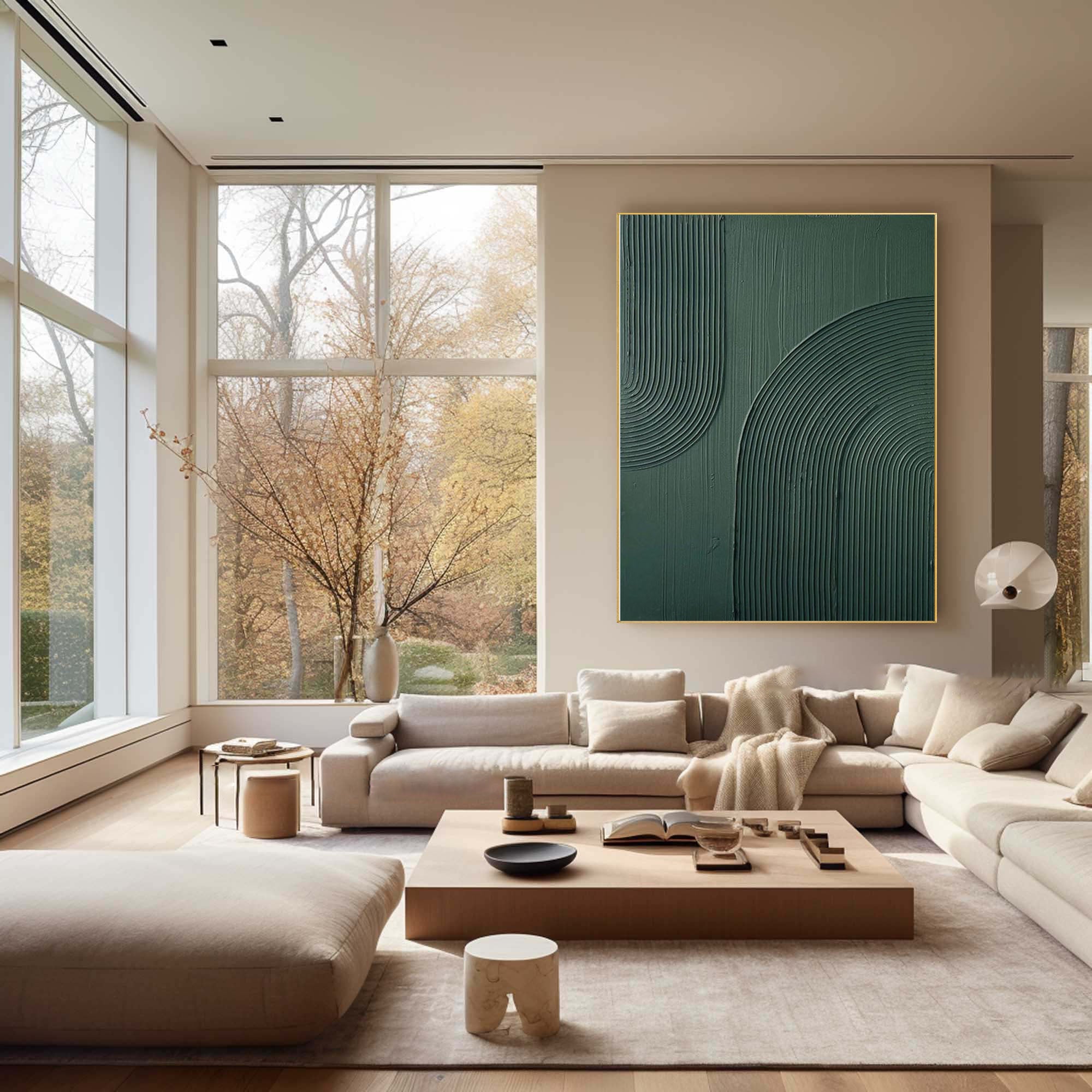 Blue & Green Abstract Painting #CXA 015