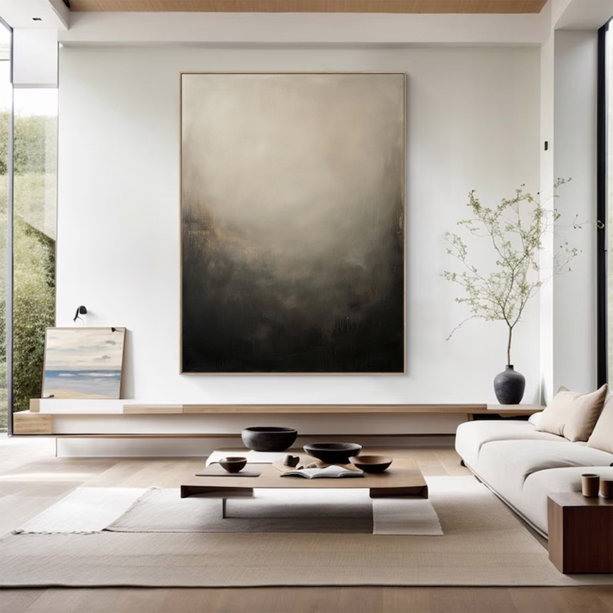 Large Abstract Modern Neutral Art | ArtvistaGallery #WG 123
