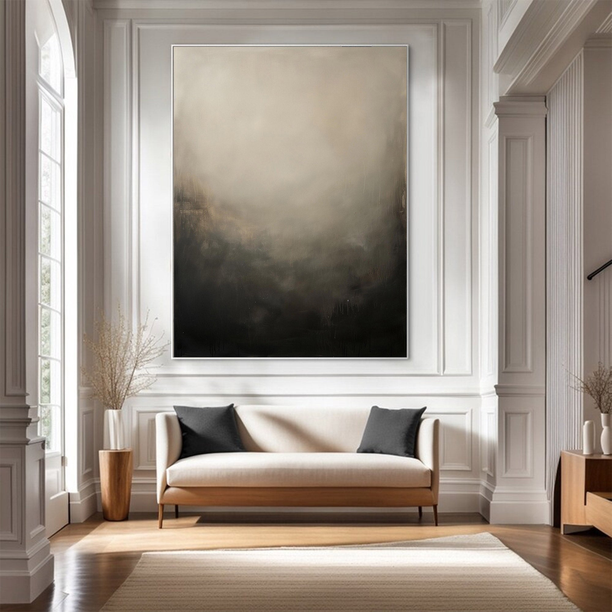 Large Abstract Modern Neutral Art | ArtvistaGallery #WG 123