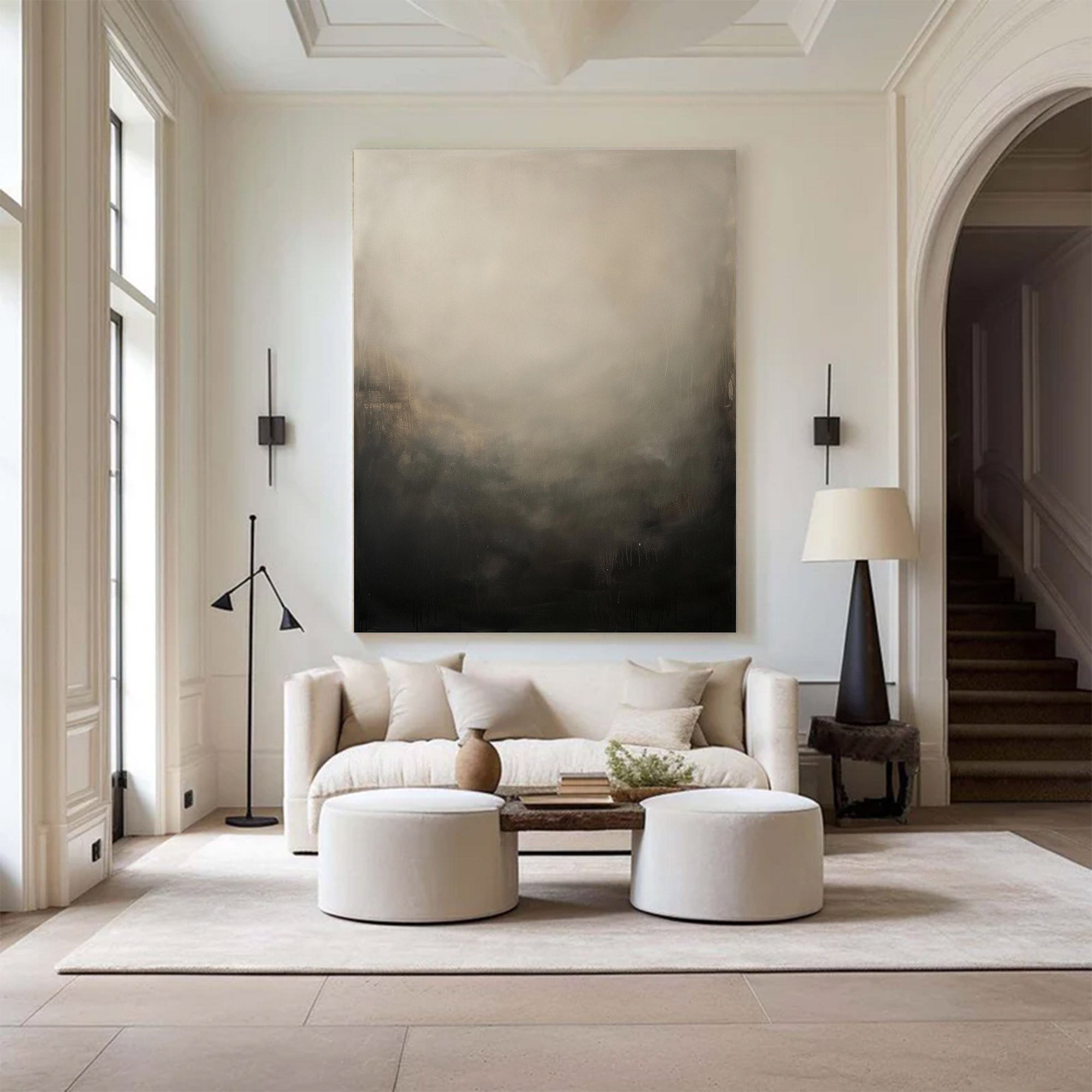 Large Abstract Modern Neutral Art | ArtvistaGallery #WG 123