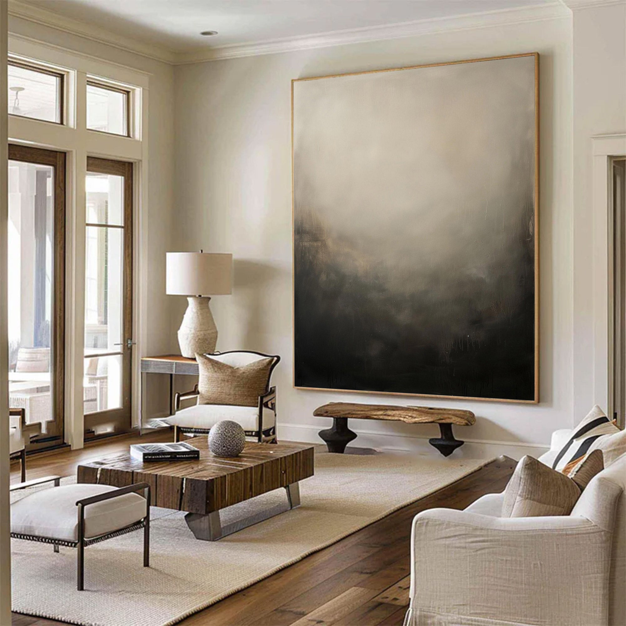 Large Abstract Modern Neutral Art | ArtvistaGallery #WG 123
