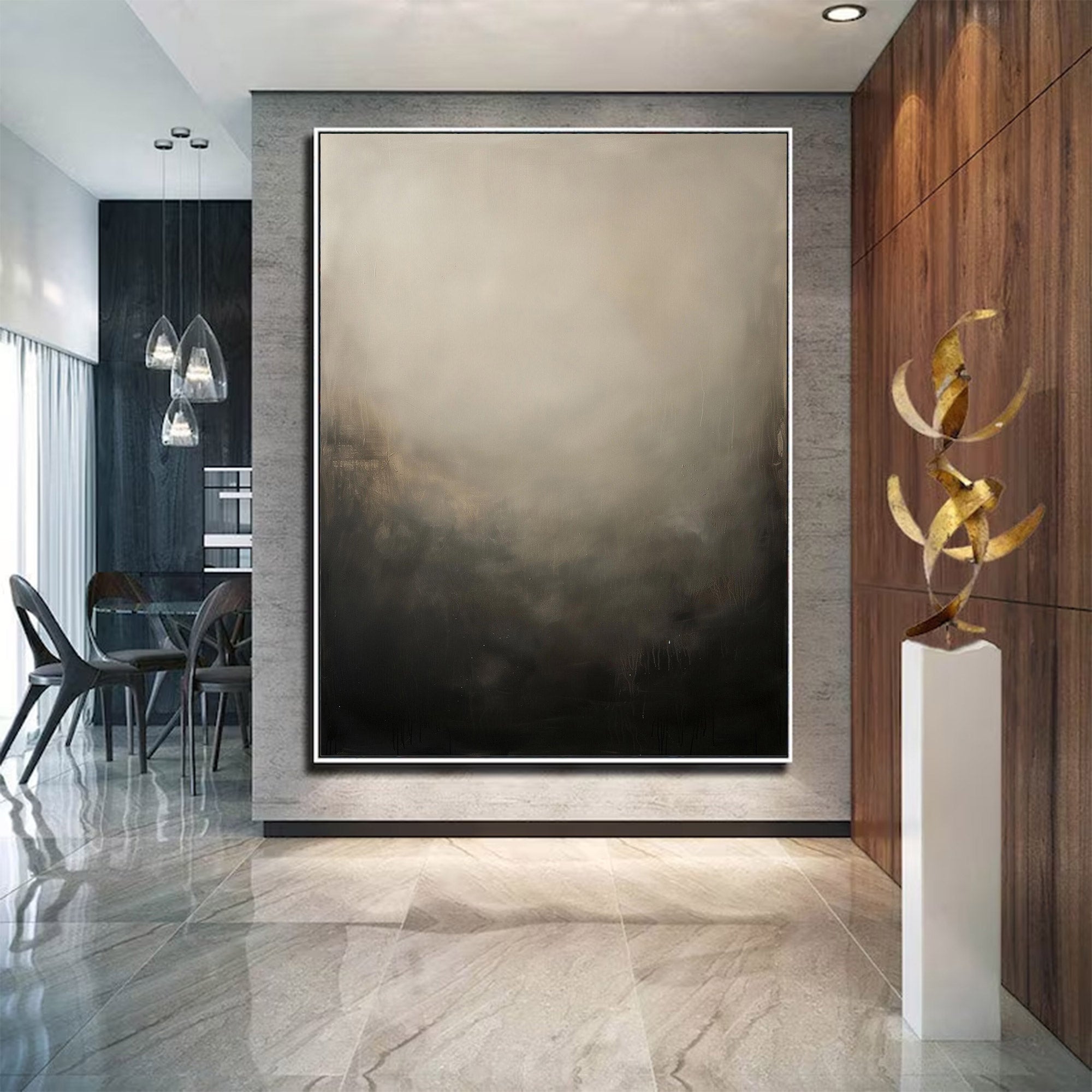 Large Abstract Modern Neutral Art | ArtvistaGallery #WG 123