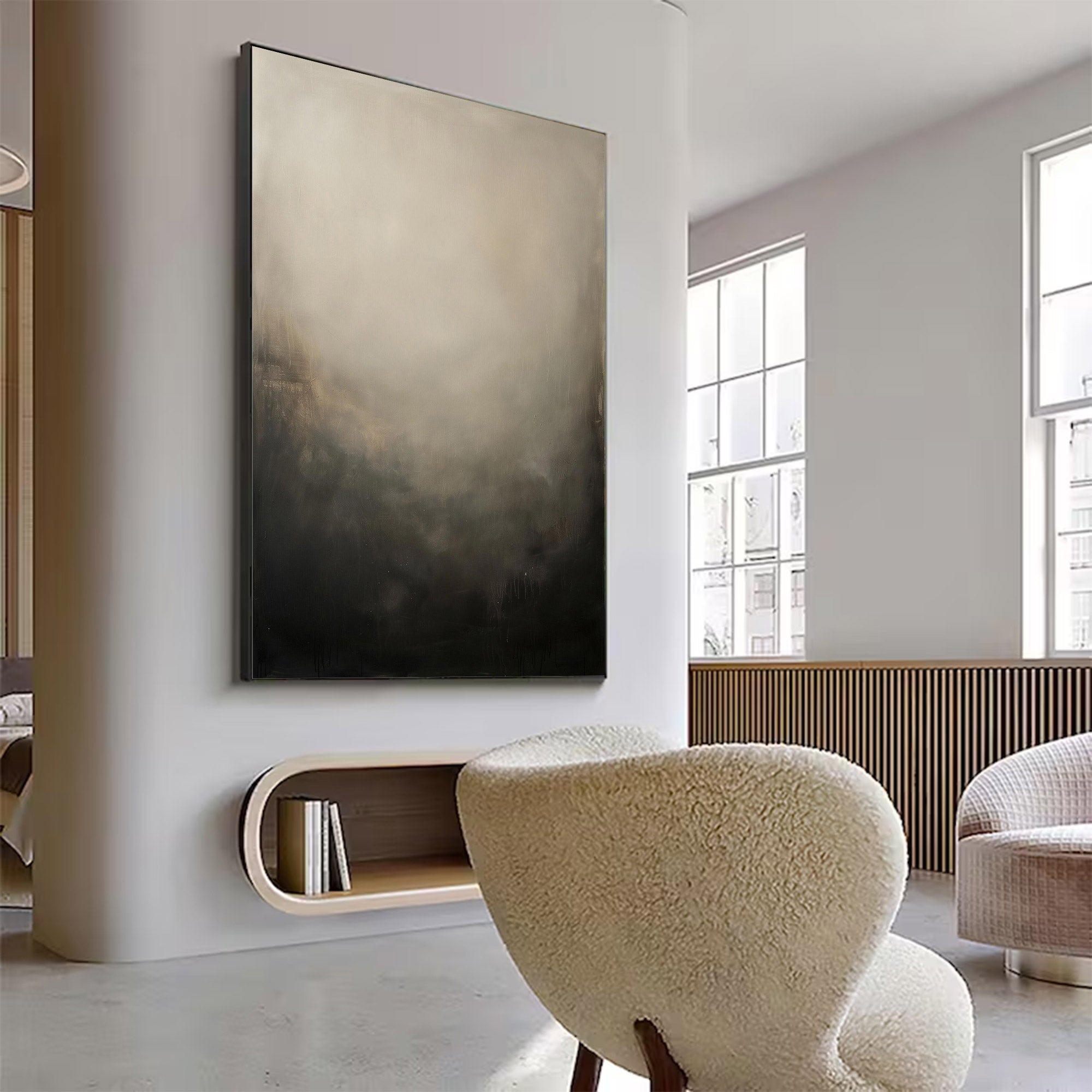 Large Abstract Modern Neutral Art | ArtvistaGallery #WG 123