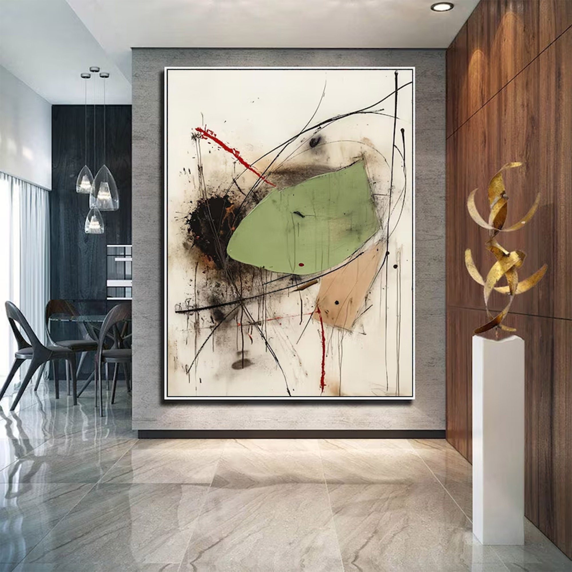 Modern Large Abstract Dynamic Art | ArtvistaGallery #WG 125