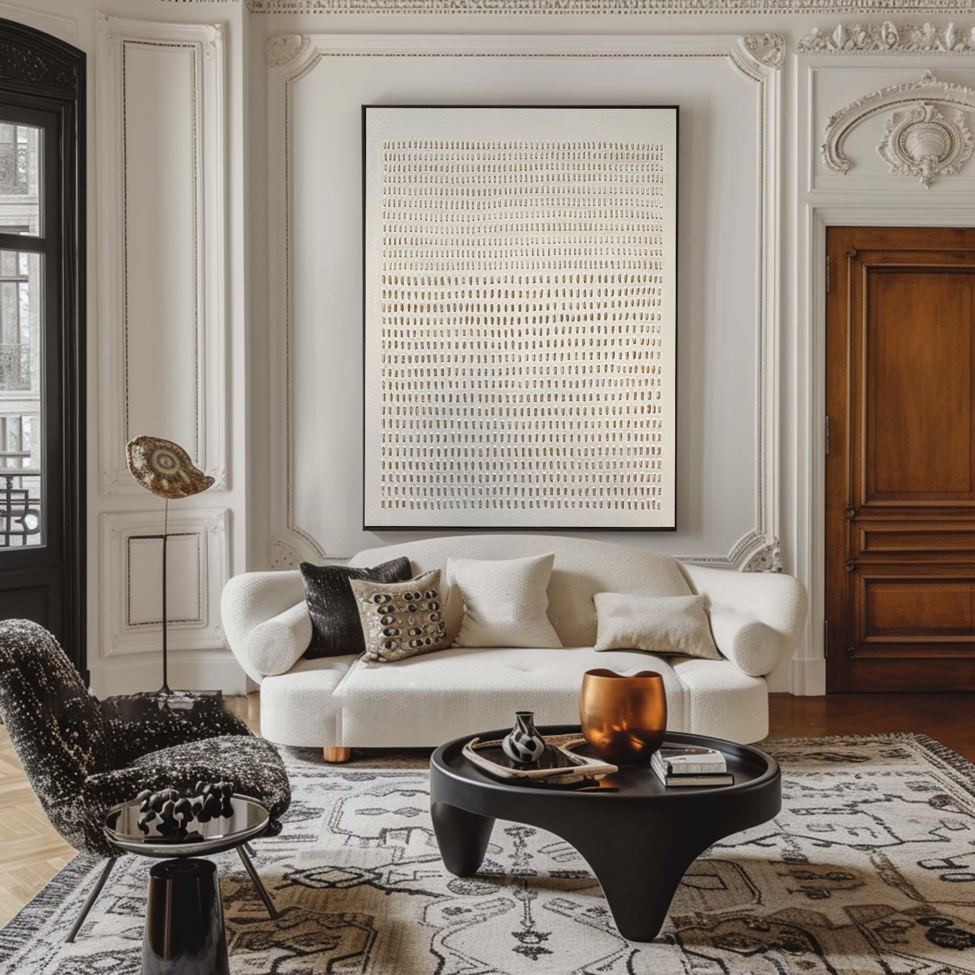 Minimalist Wabi-Sabi Wall Art | Beige and Gold #BBA 053