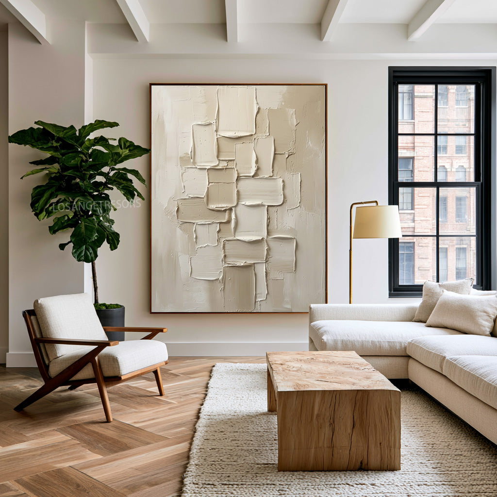 Fragments Of White Silence Large White Abstract Wall Art Textured Contemporary Painting Minimalist Luxury Decor
