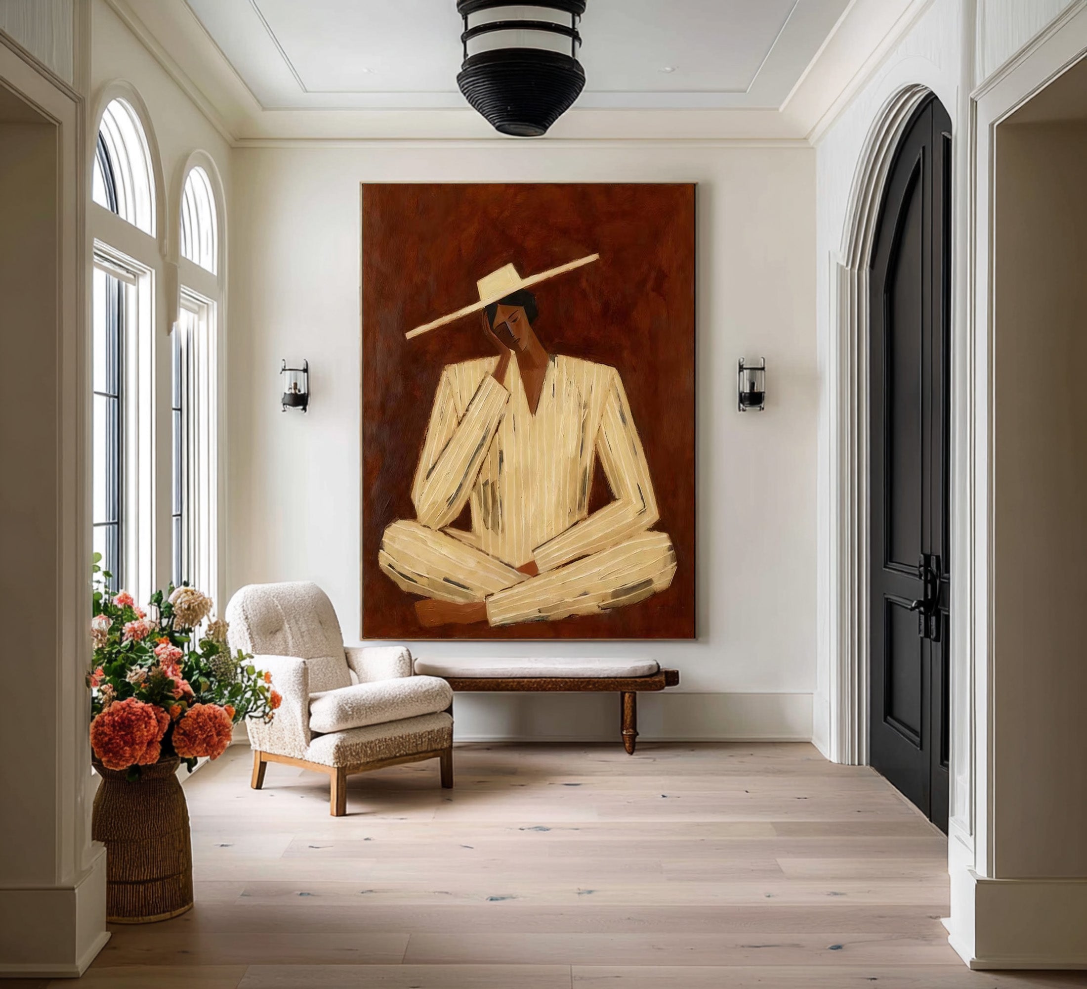 Large Contemporary Figurative Wall Art Modern Portrait Canvas Painting