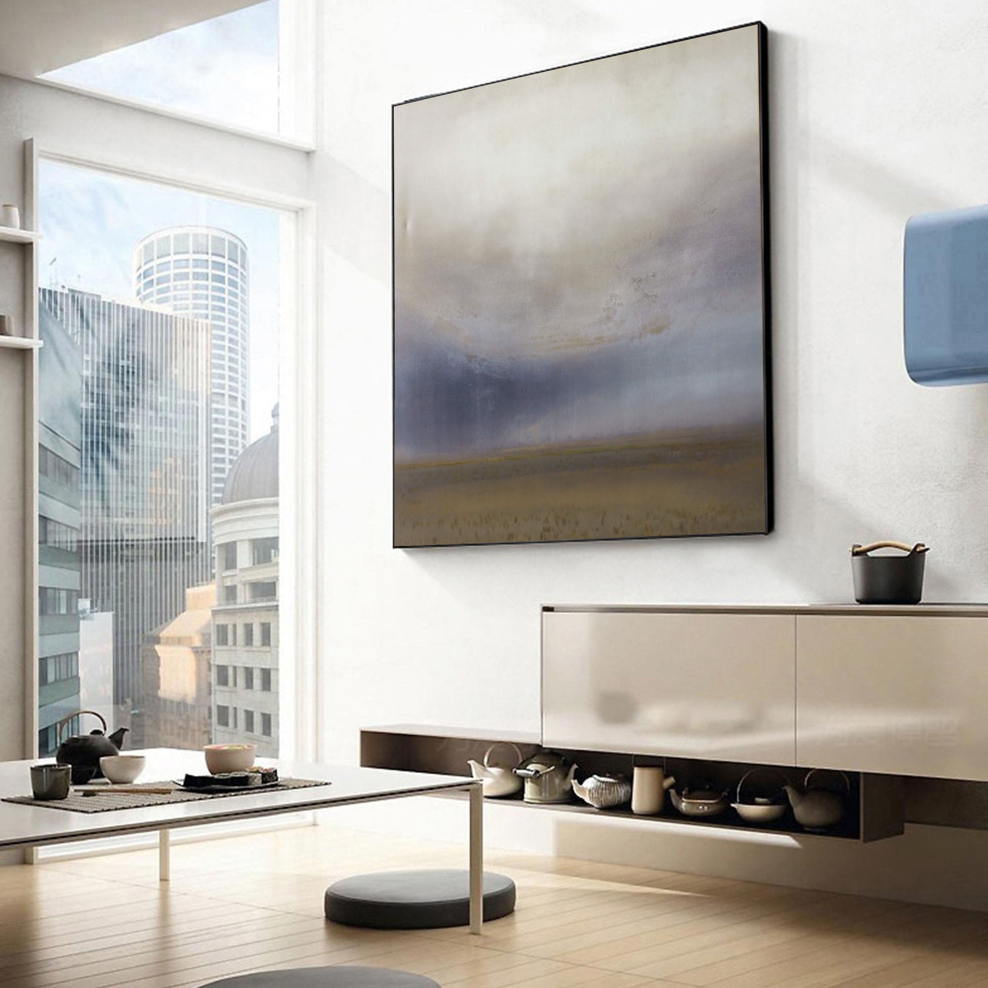 Muted Color Landscape with Distant Ground, Contemporary Art #BGA 073