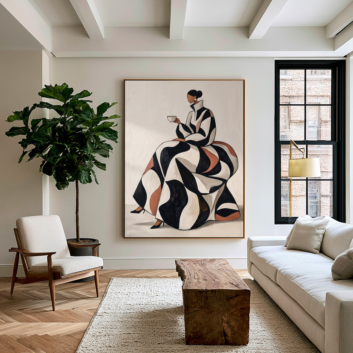 Contemporary Woman Figurative Painting Modern Wall Art