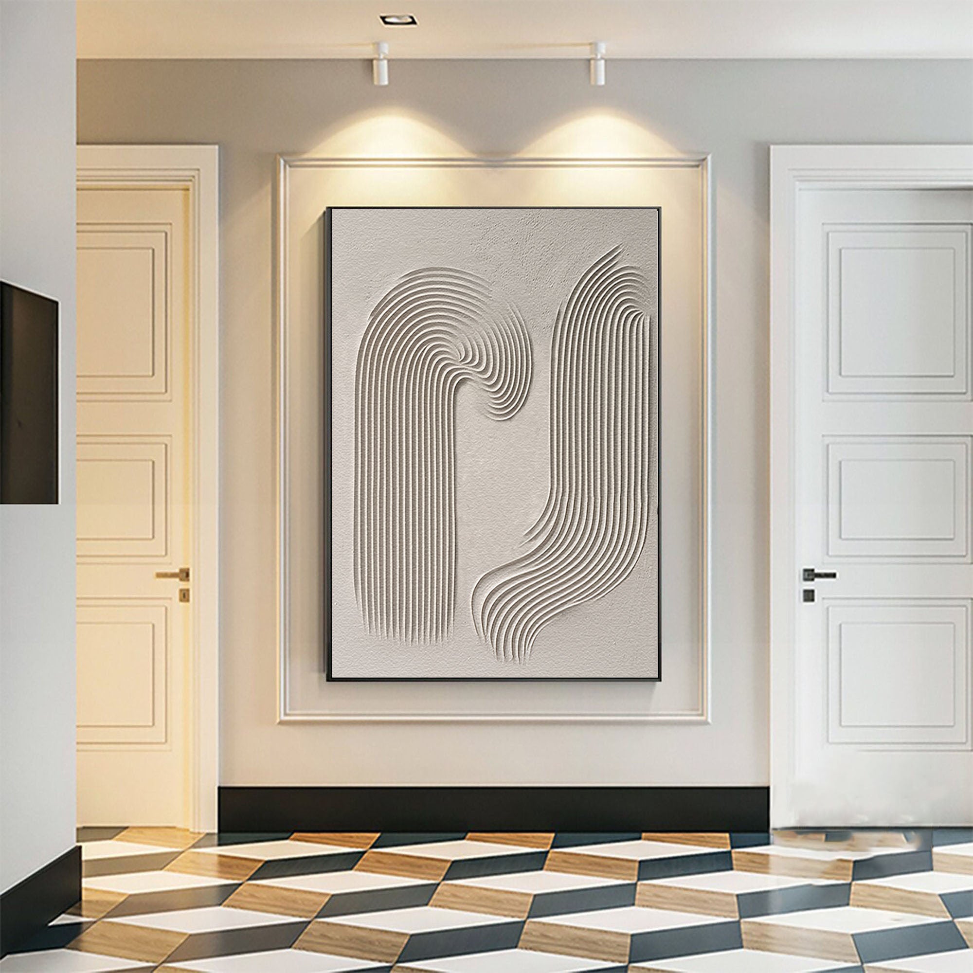 Beige & Brown Minimalist Painting #BBM 007