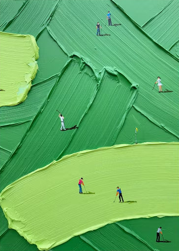 Large Textured Impasto Golf Painting | ArtvistaGallery #WG 098