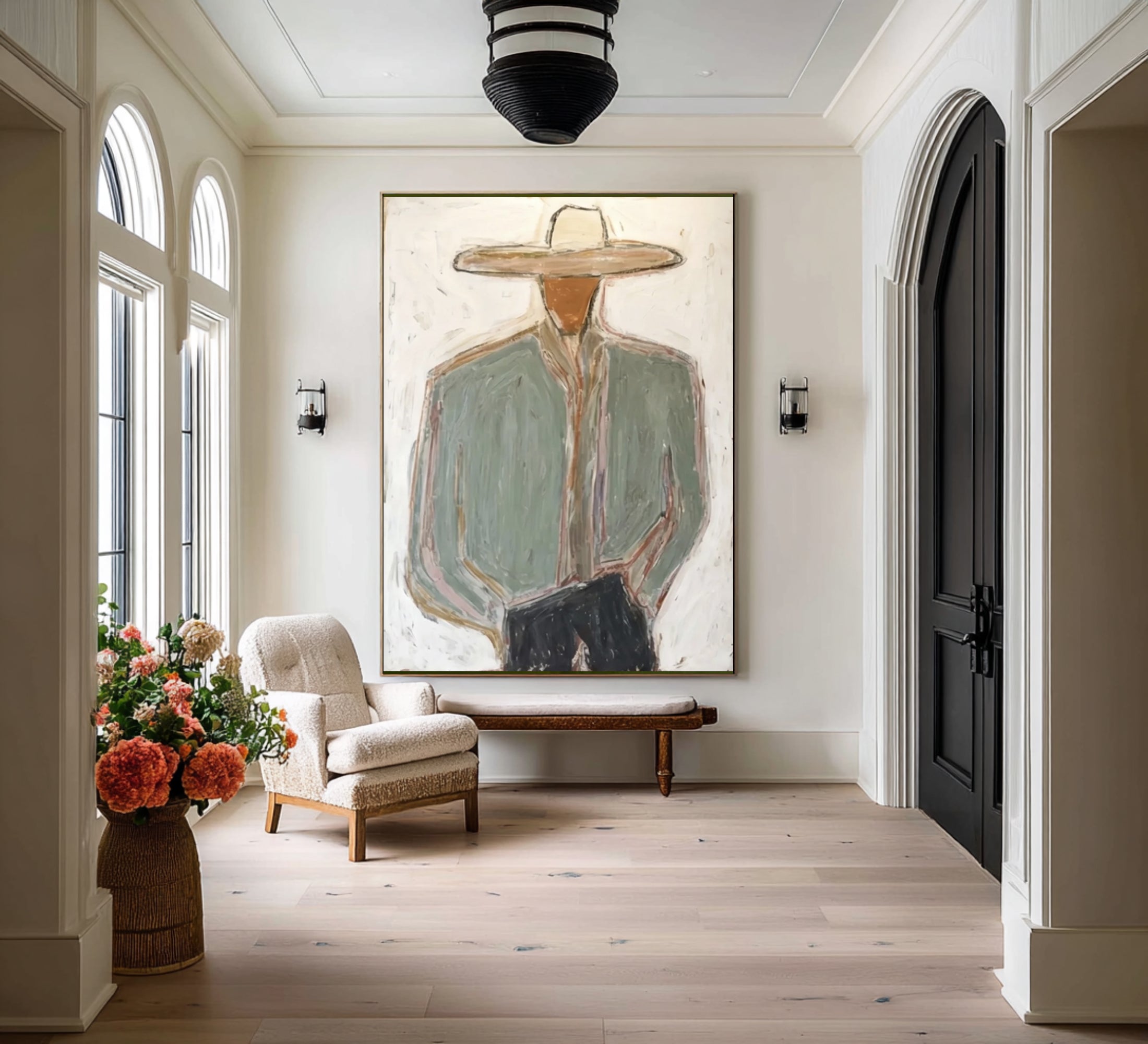 Oversized Modern Cowboy Canvas Art Contemporary Western Painting