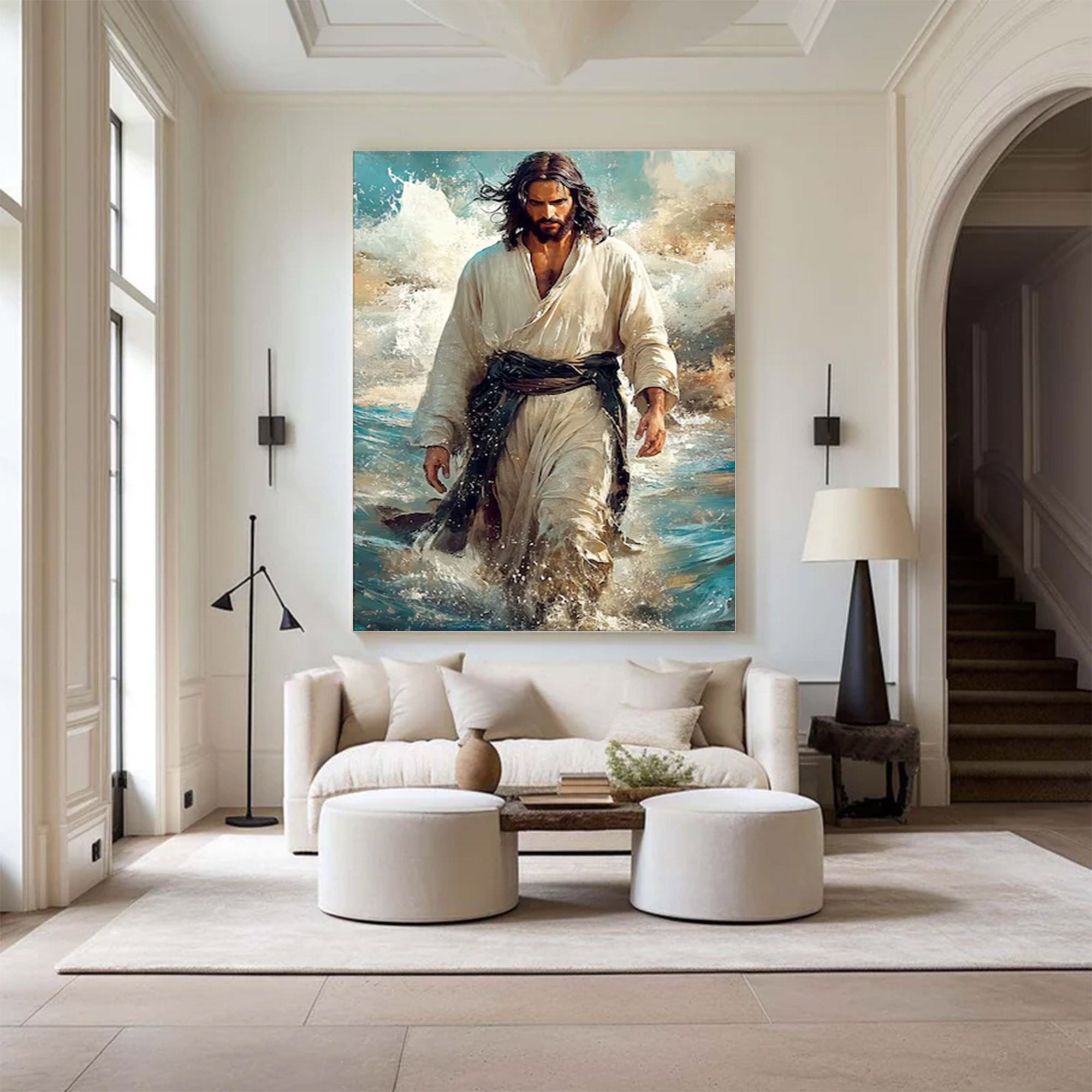 Large Spiritual Jesus Christ Art | ArtvistaGallery #WGA 004