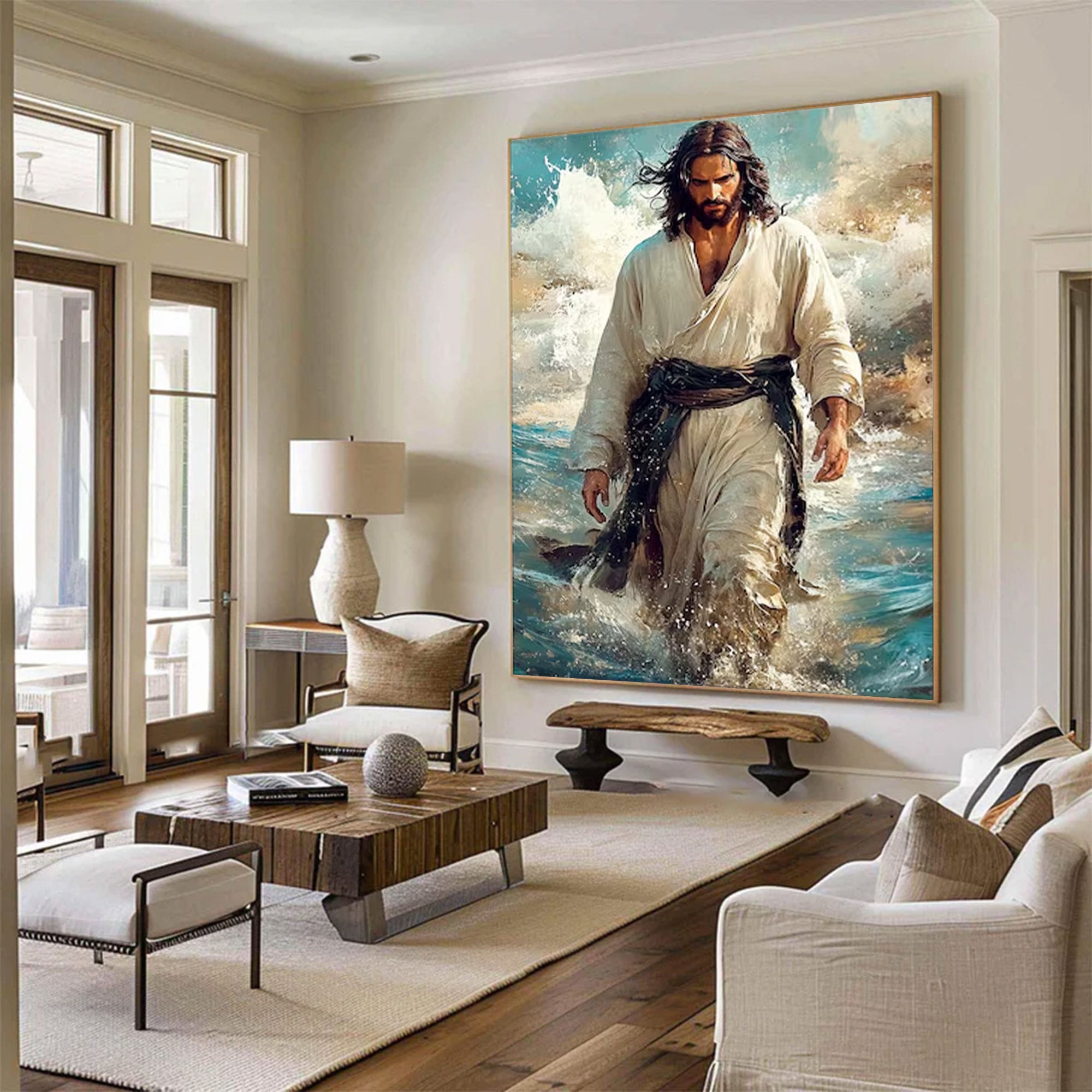 Large Spiritual Jesus Christ Art | ArtvistaGallery #WGA 004