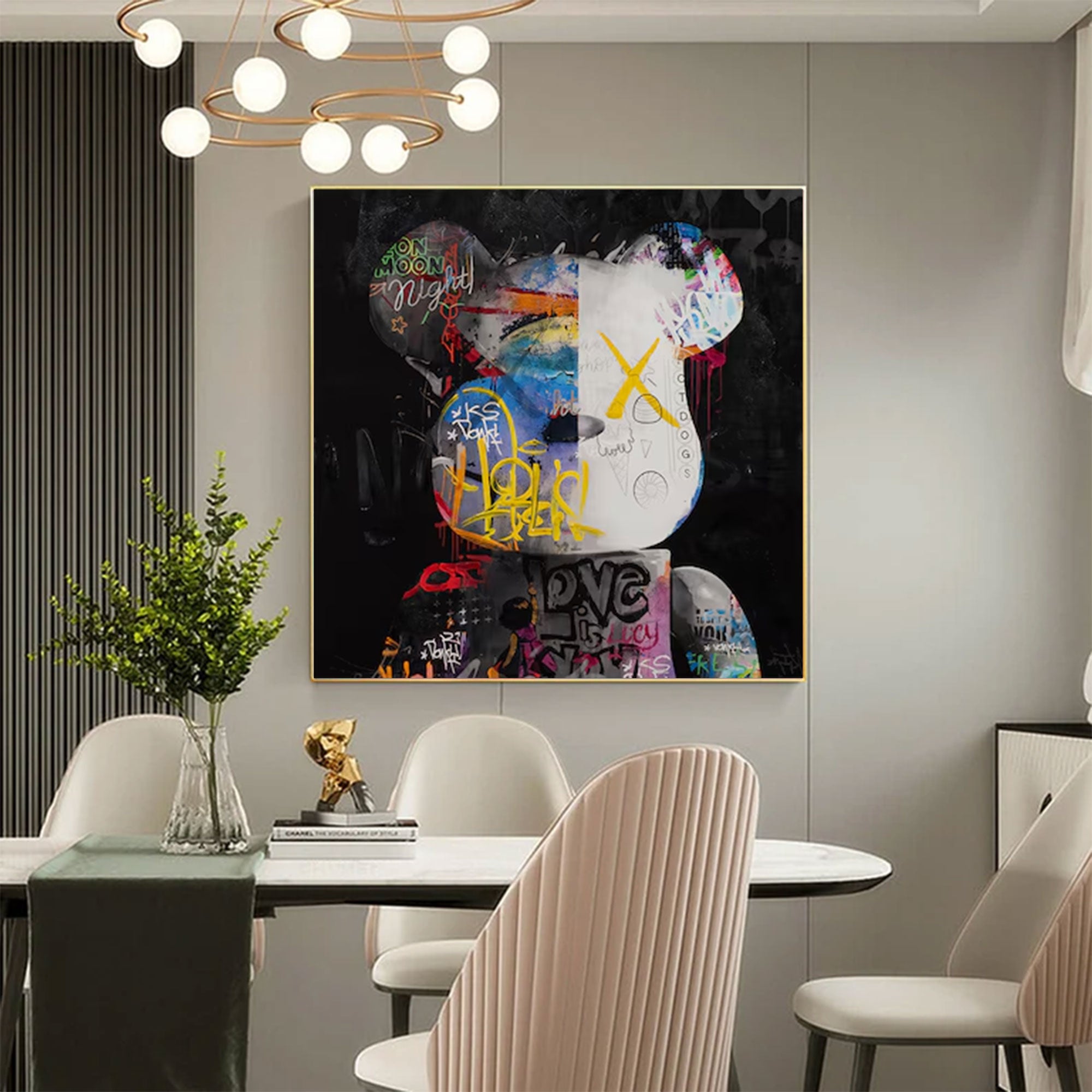 Large Modern KAWS Abstract Art | ArtvistaGallery #WGA 027