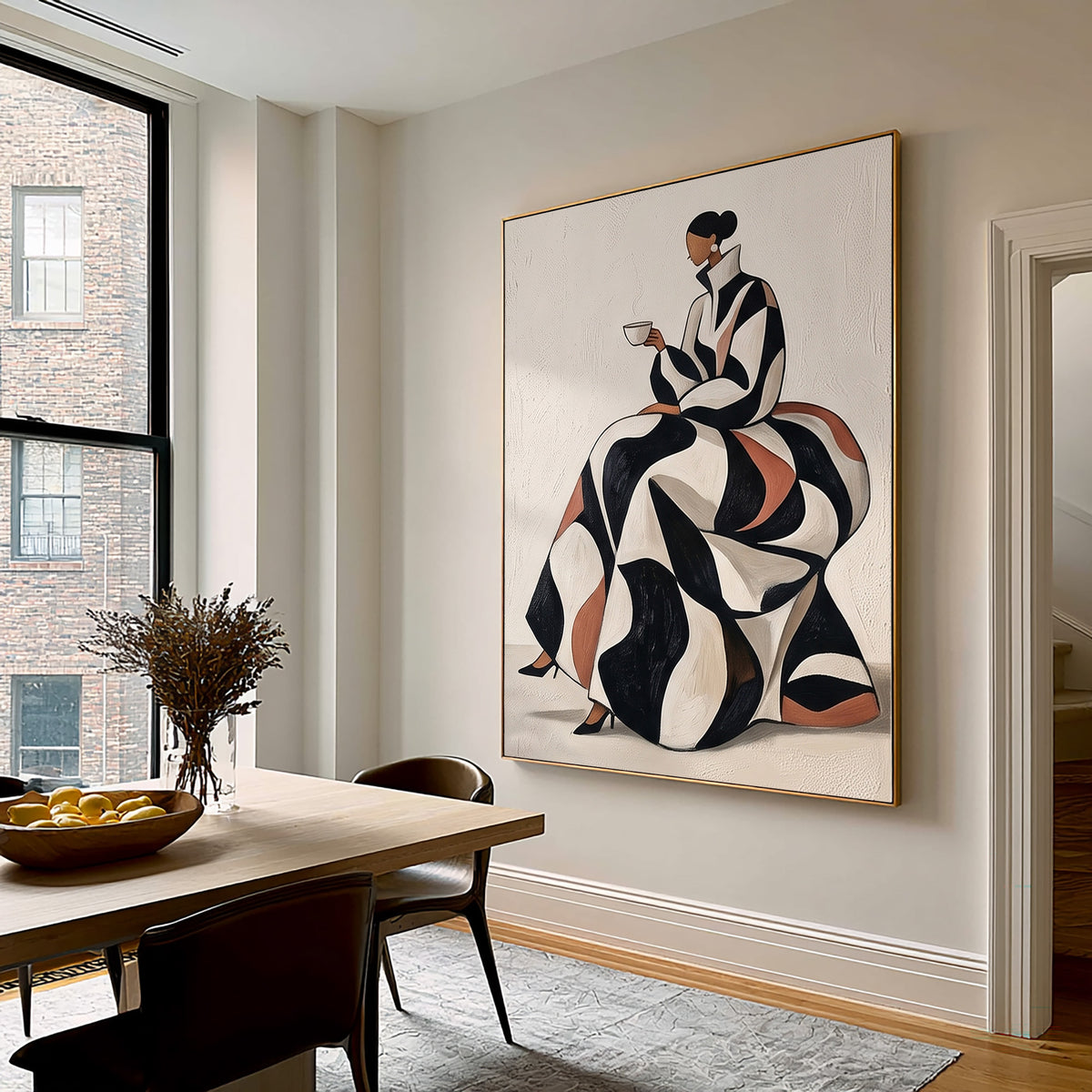 Contemporary Woman Figurative Painting Modern Wall Art