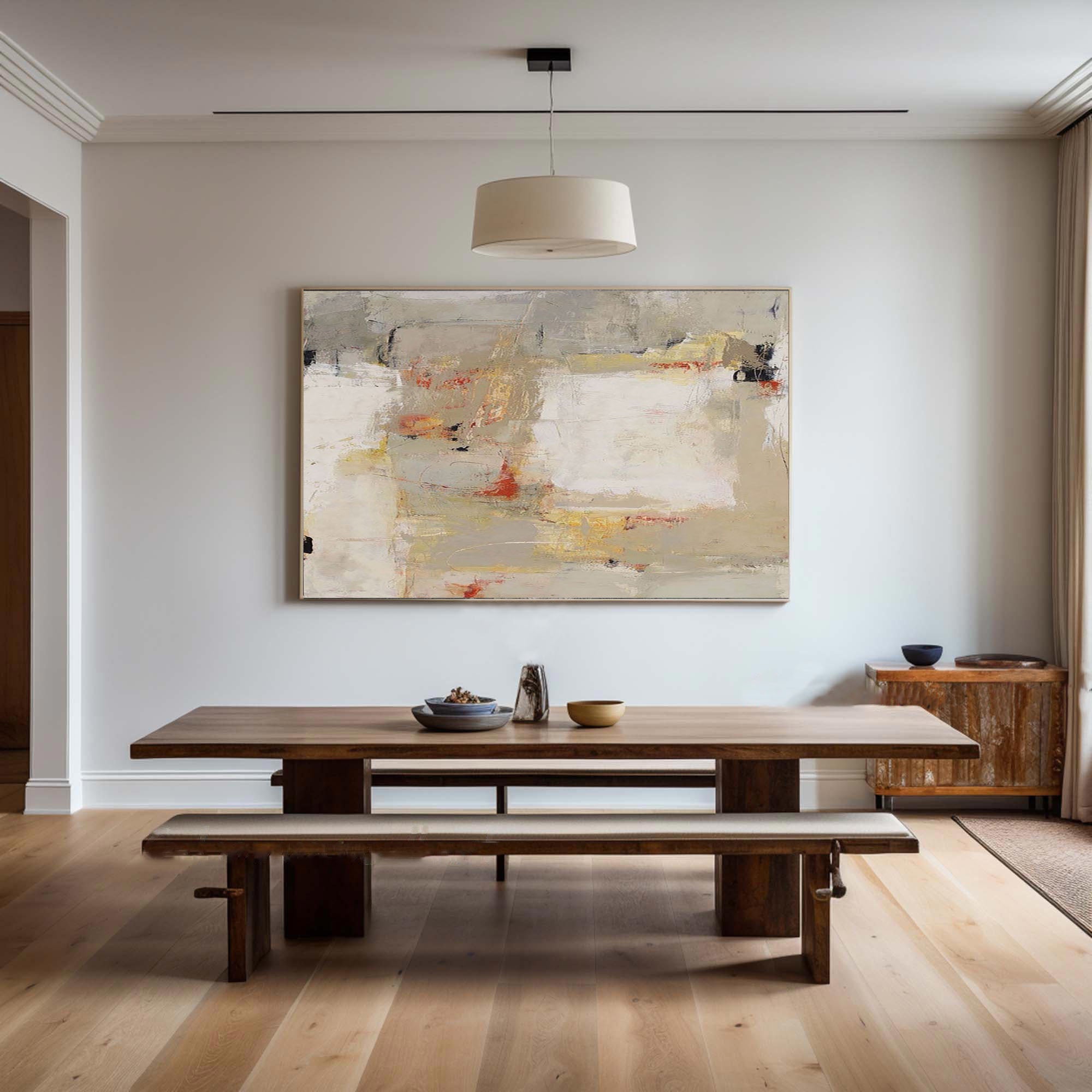 Beige & Brown Abstract Painting #BBA 001