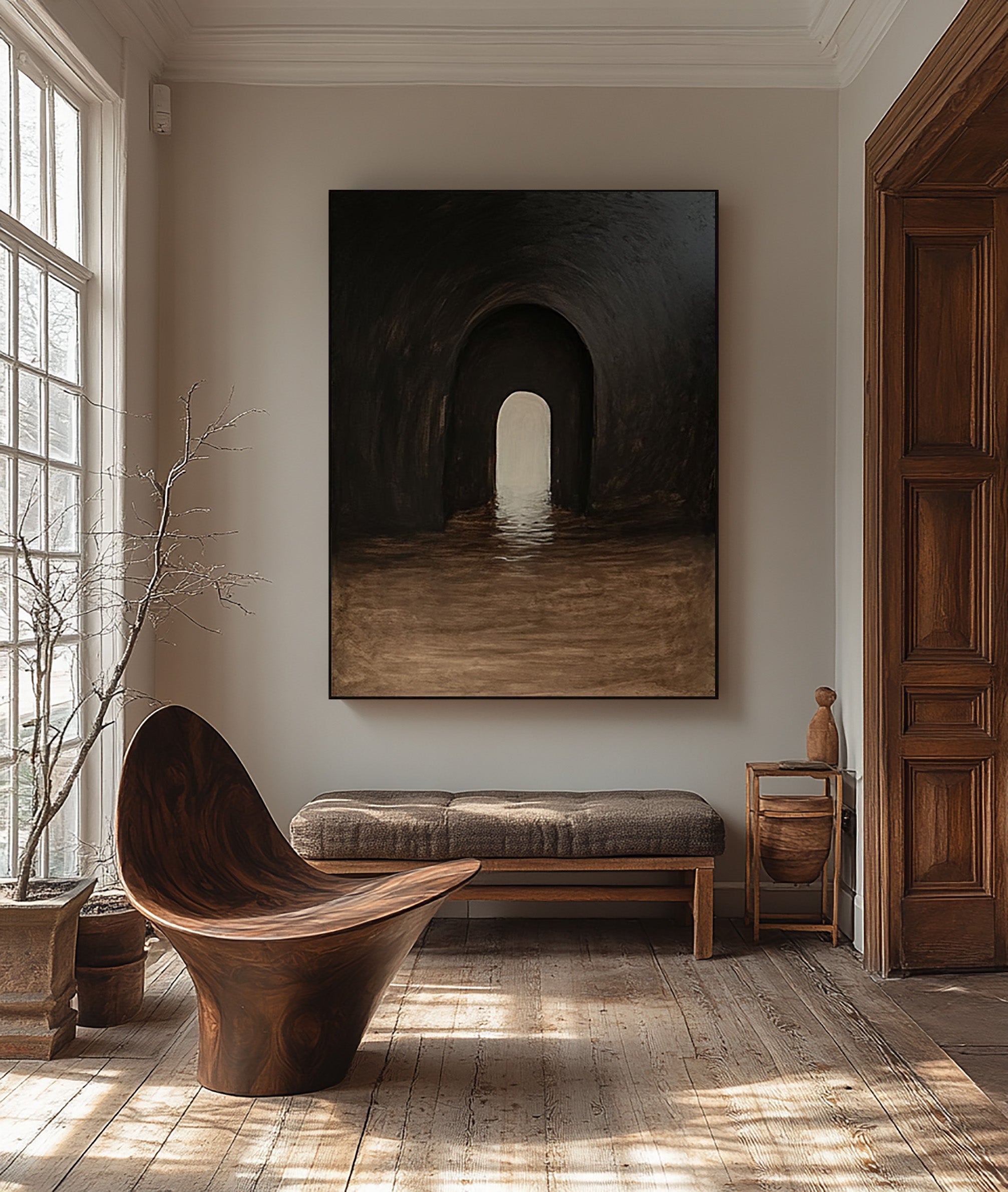 Mystical Tunnel Canvas Art | Deep Tones Wall Decor #BBA 051