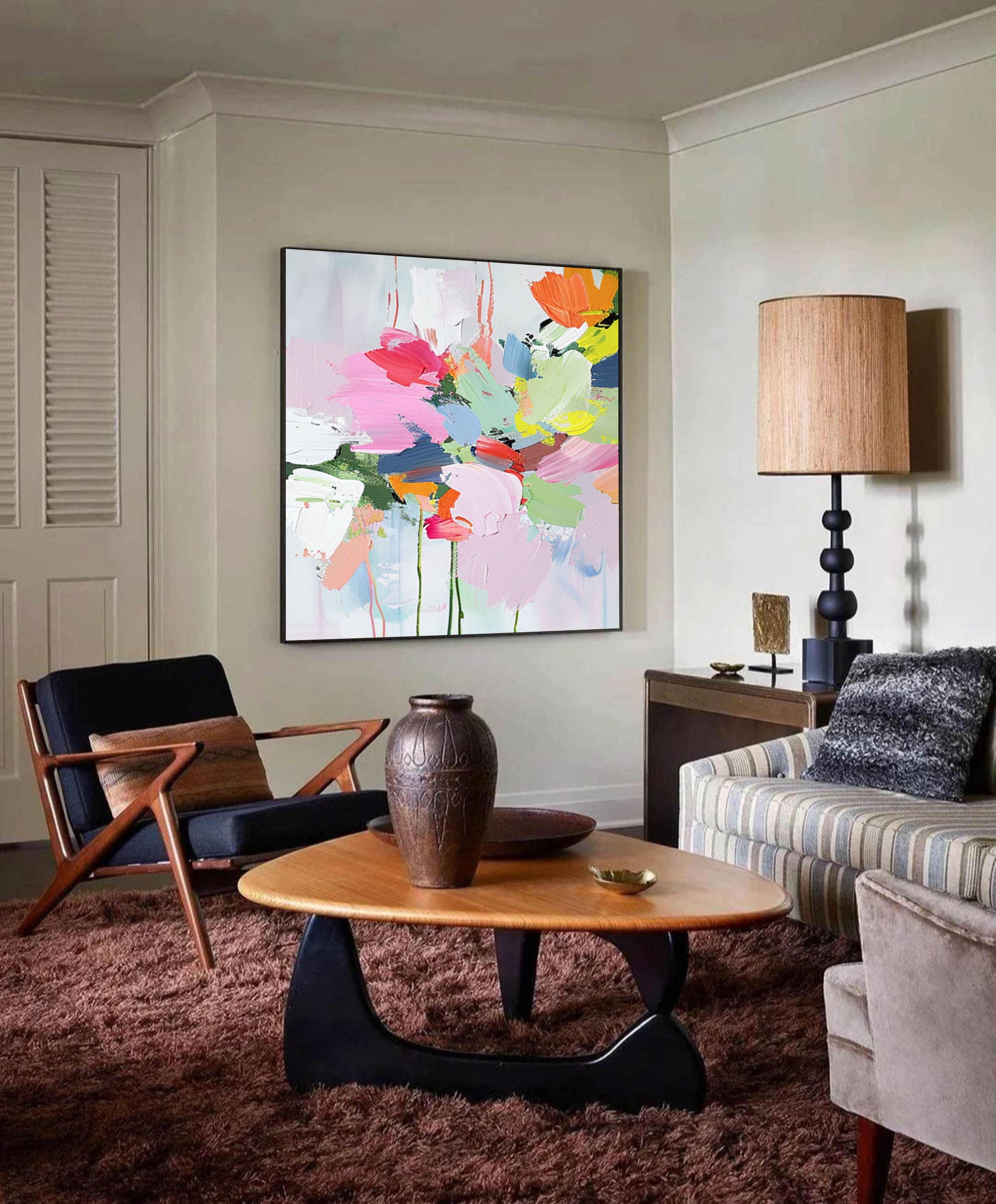 Vibrant Bloom Canvas Art Colorful Wall Decor #FT 038