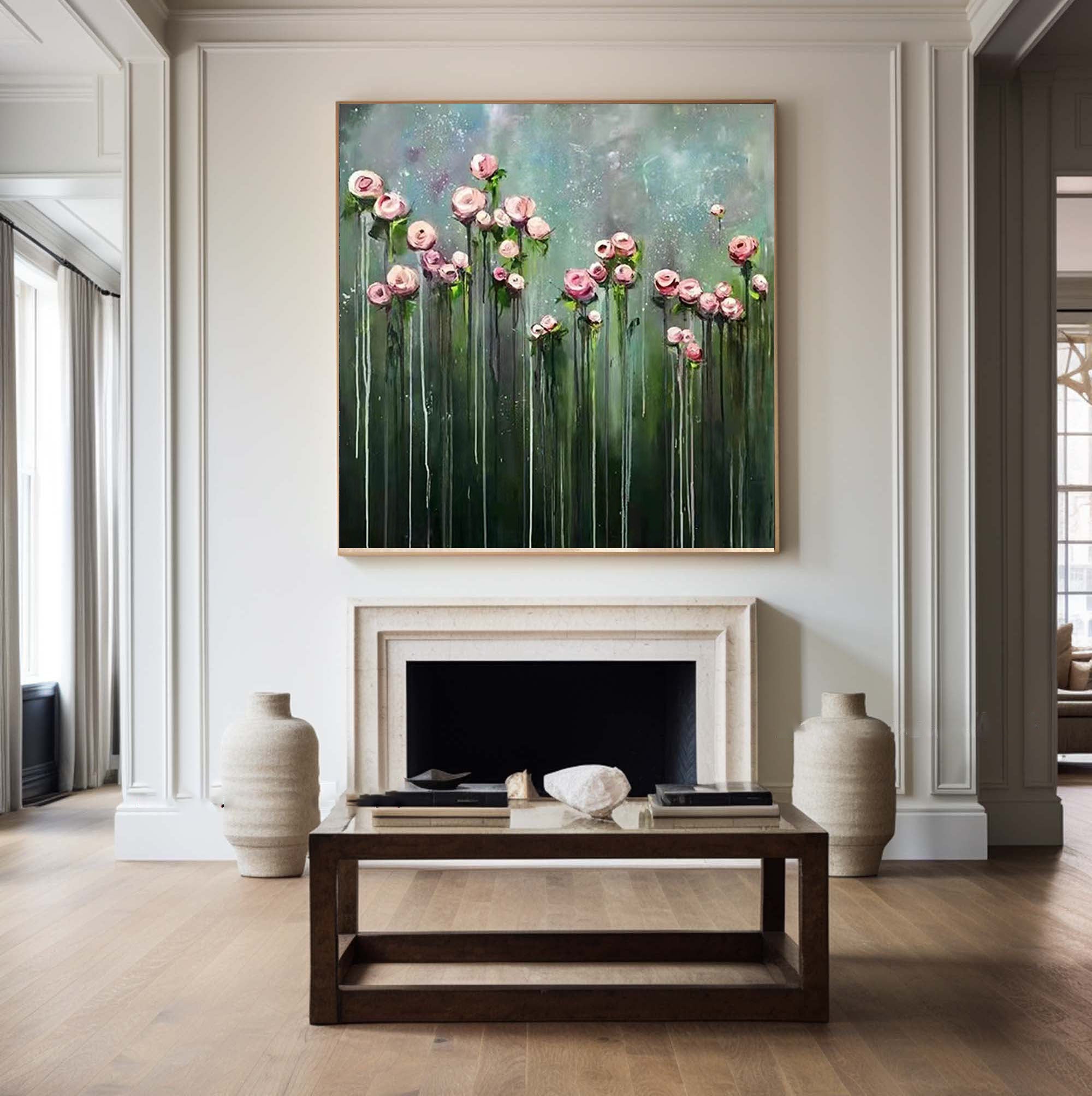 Blue & Green Minimalist Abstract Painting #BGM 018