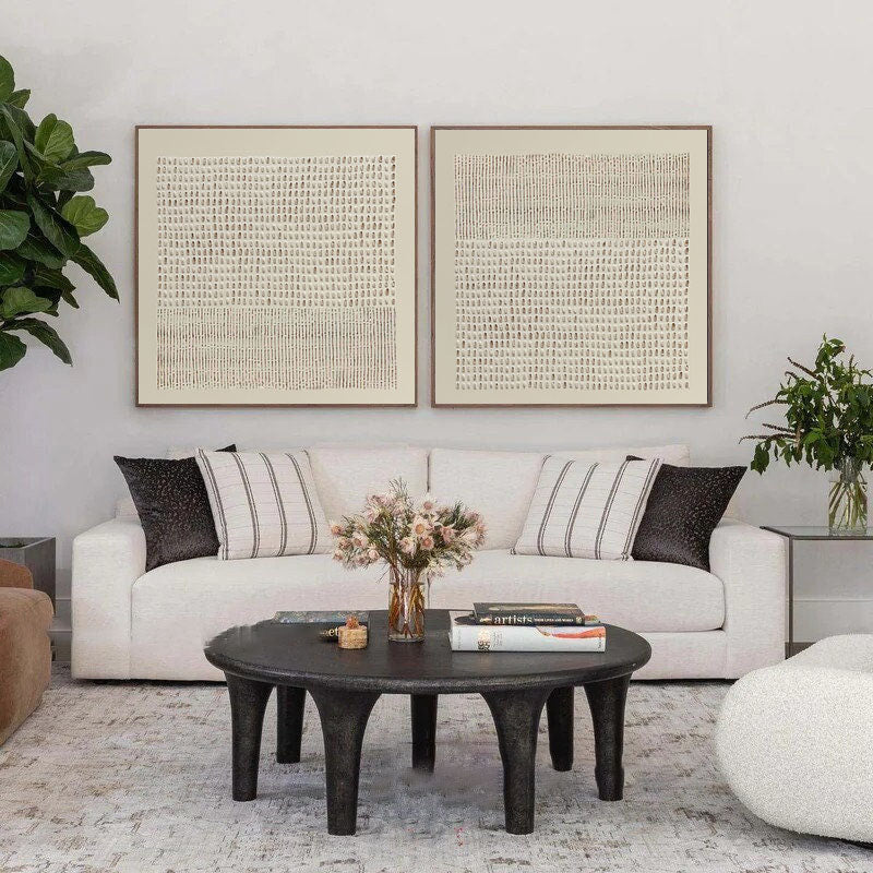 Wabi Sabi Abstract Art Set of Two for Elegant Wall Decor #BBS 007