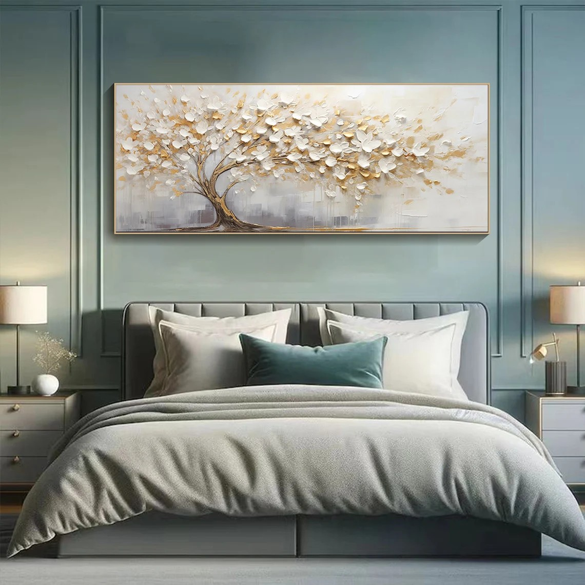 Tree of Life Wall Art with Gold and White Accents #BGA 014