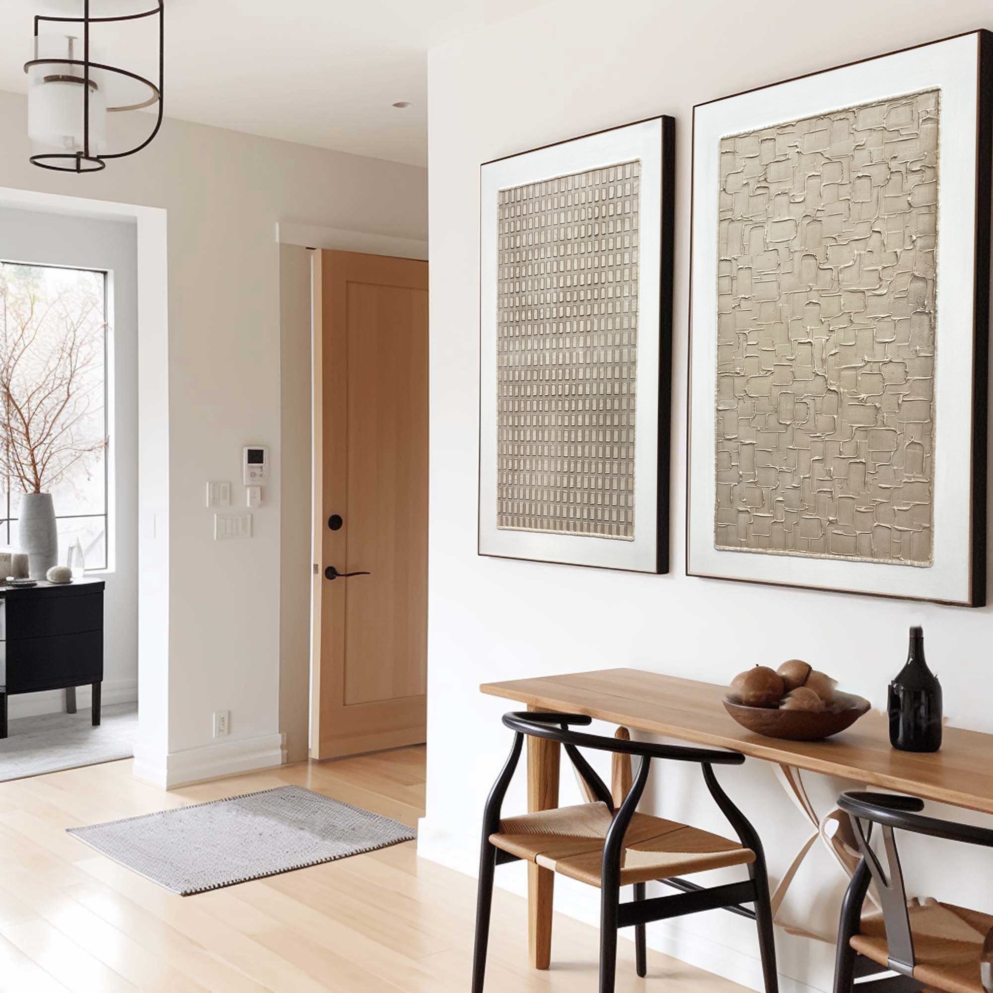 Wabi Sabi Abstract Art Set of Two for Elegant Wall Decor #BBS 010