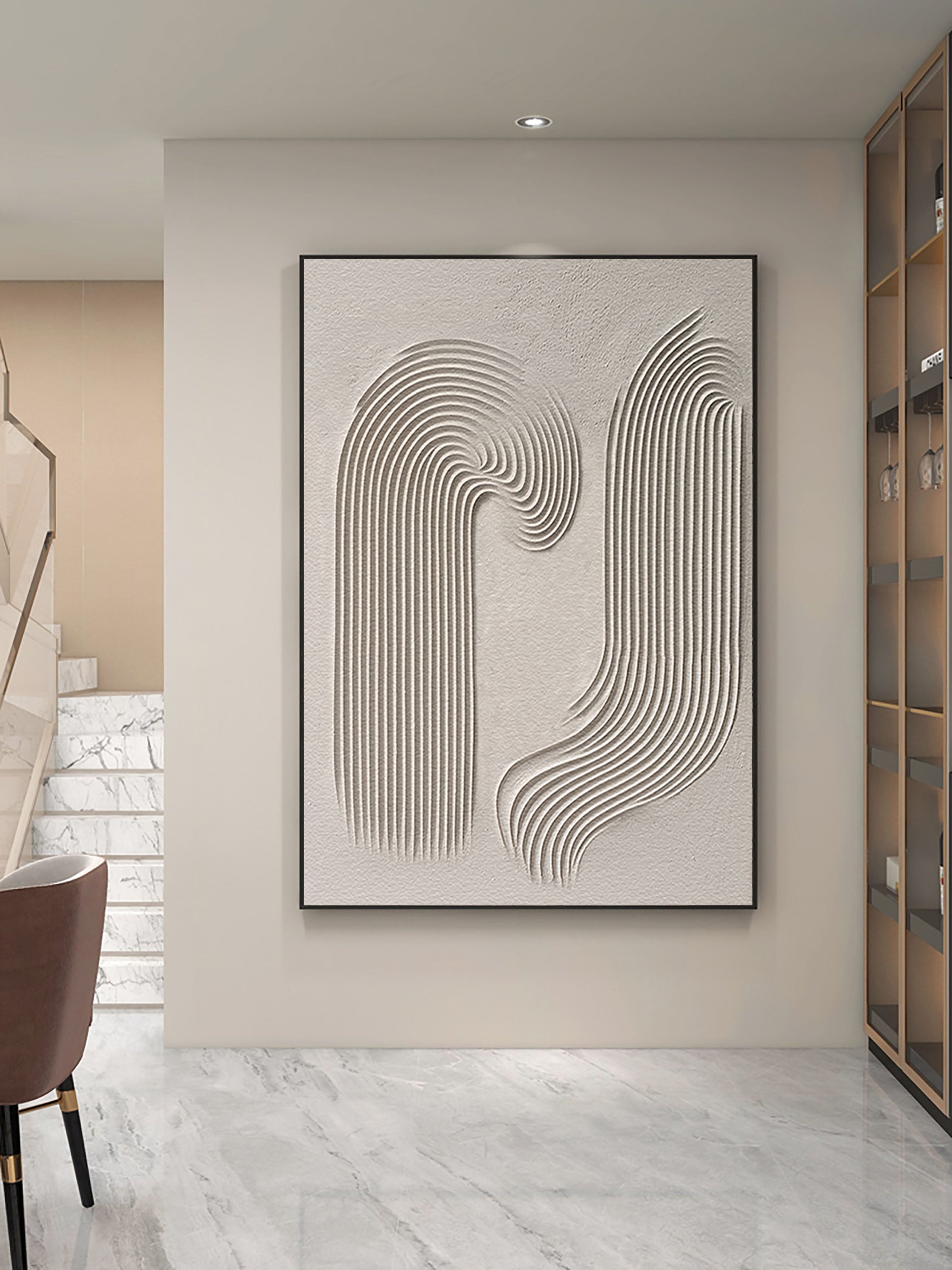 Beige & Brown Minimalist Painting #BBM 007