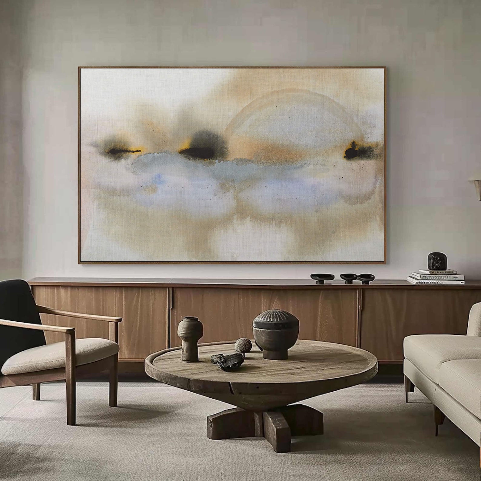 Soft Blended Landscape Abstraction, Modern Wall Art #BGA 056