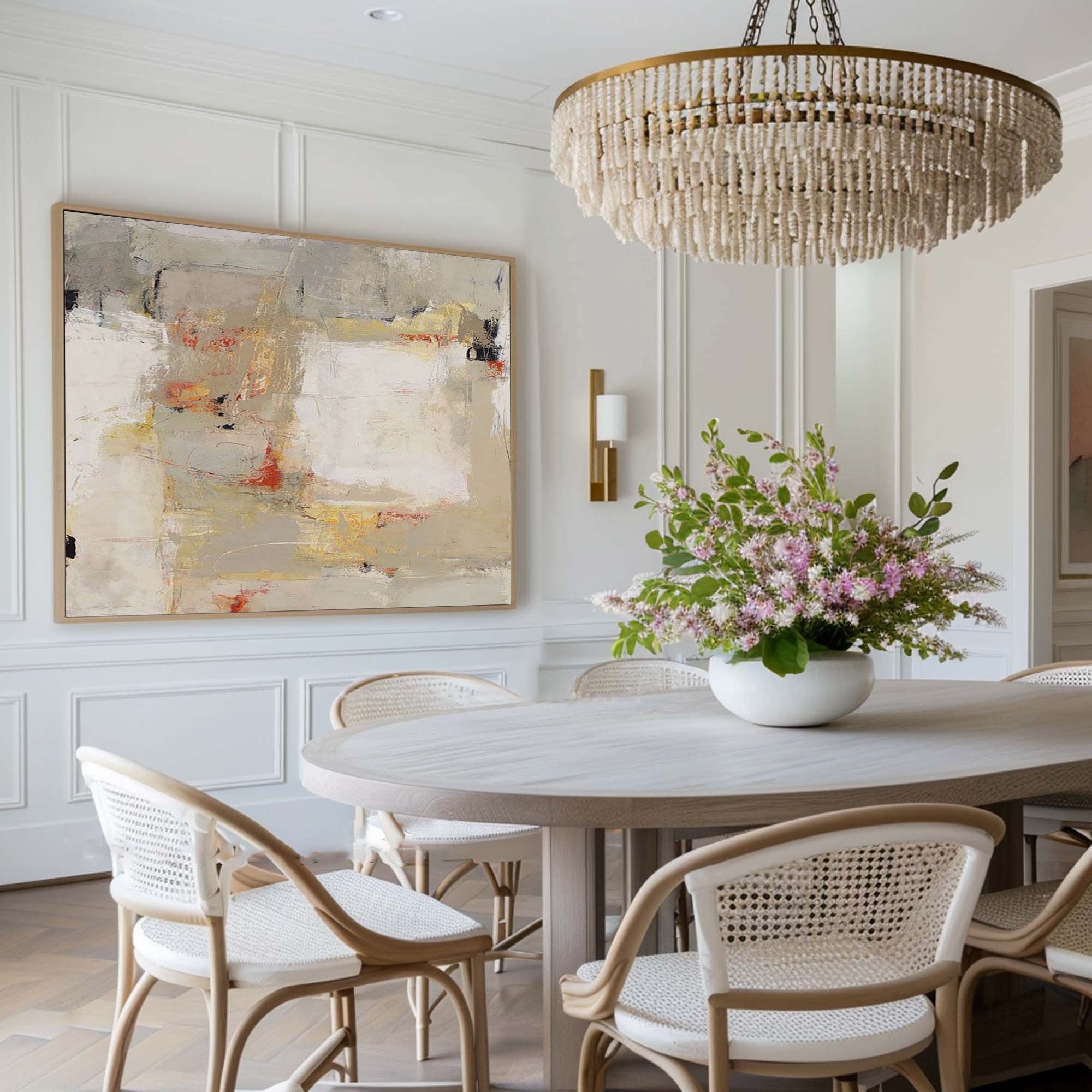 Beige & Brown Abstract Painting #BBA 001